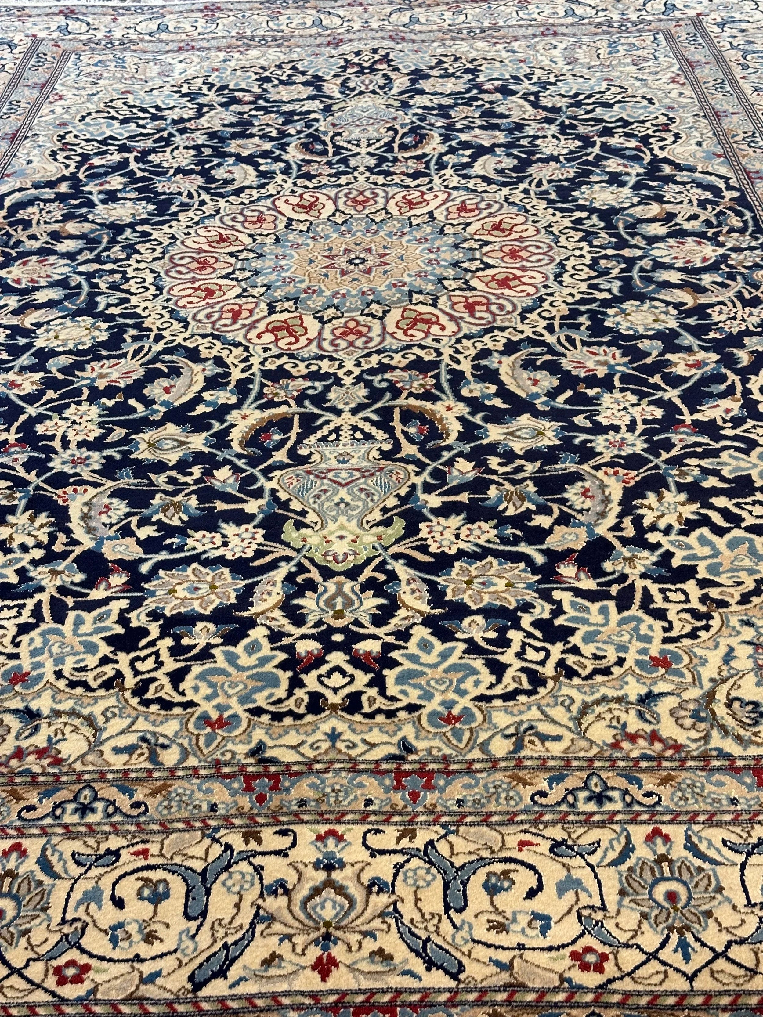 Persian Nain Pure Wool Hand Knotted 305cm X225cm