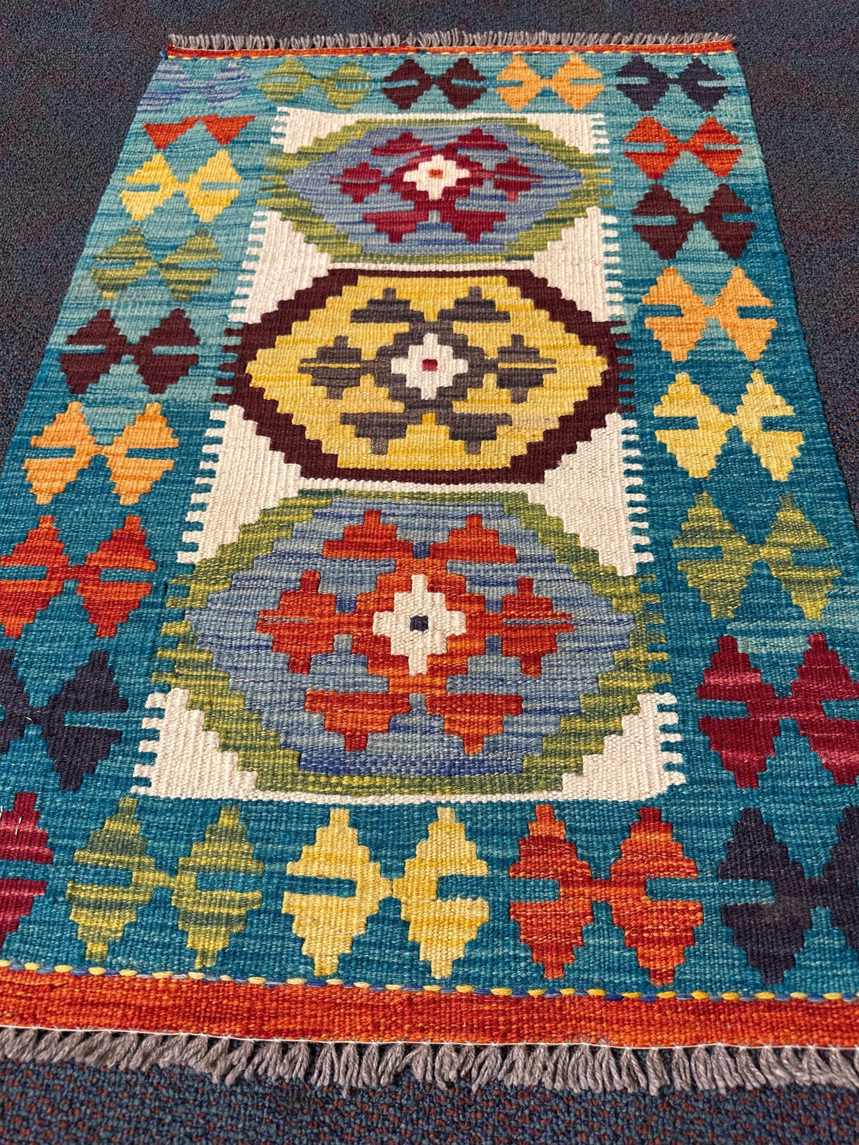 Chobi Kilim Rug - 91 cm x 61 cm