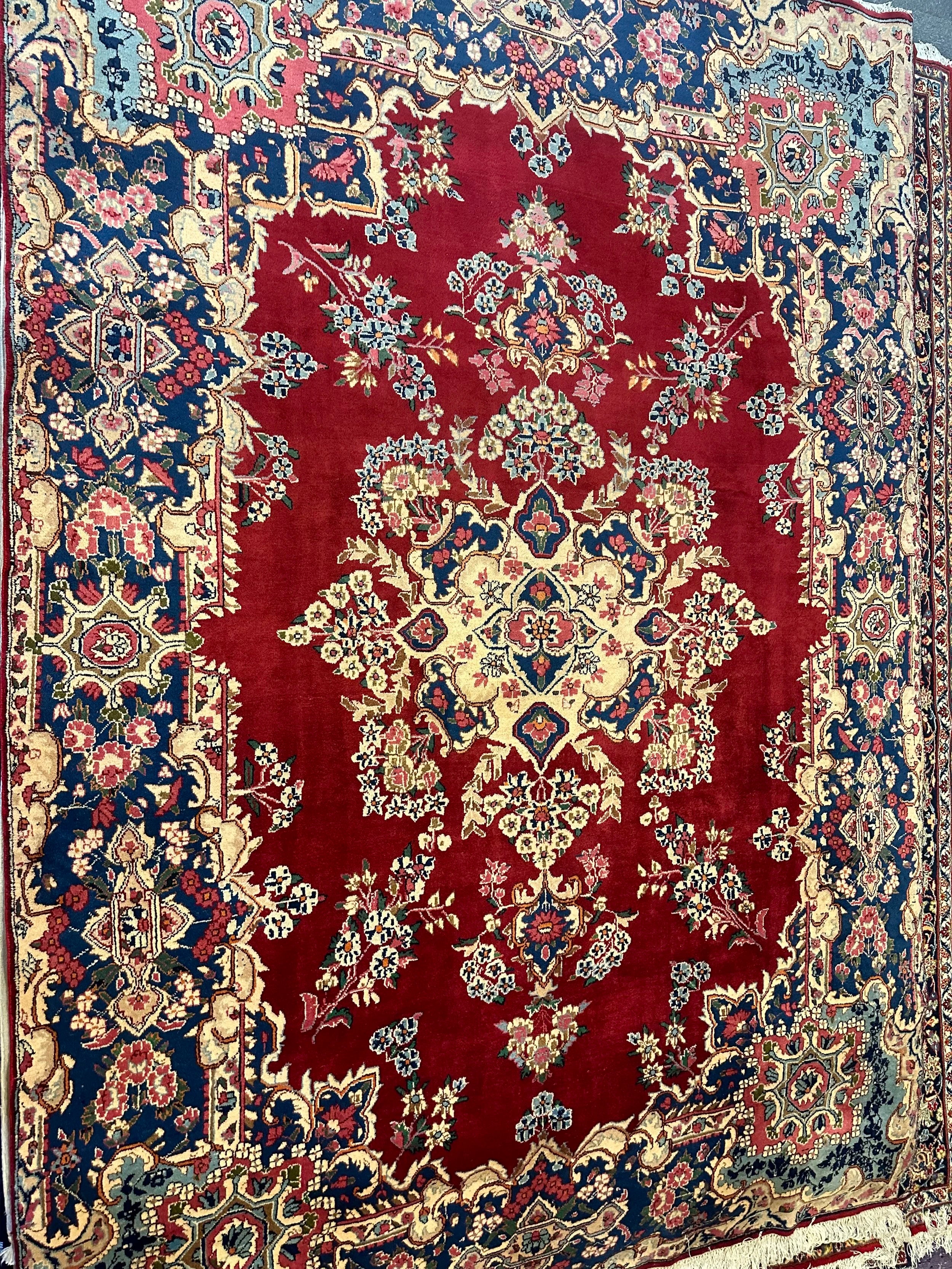 Persian Yazd Pure Wool Hand Knotted Rug 360cm X 245cm