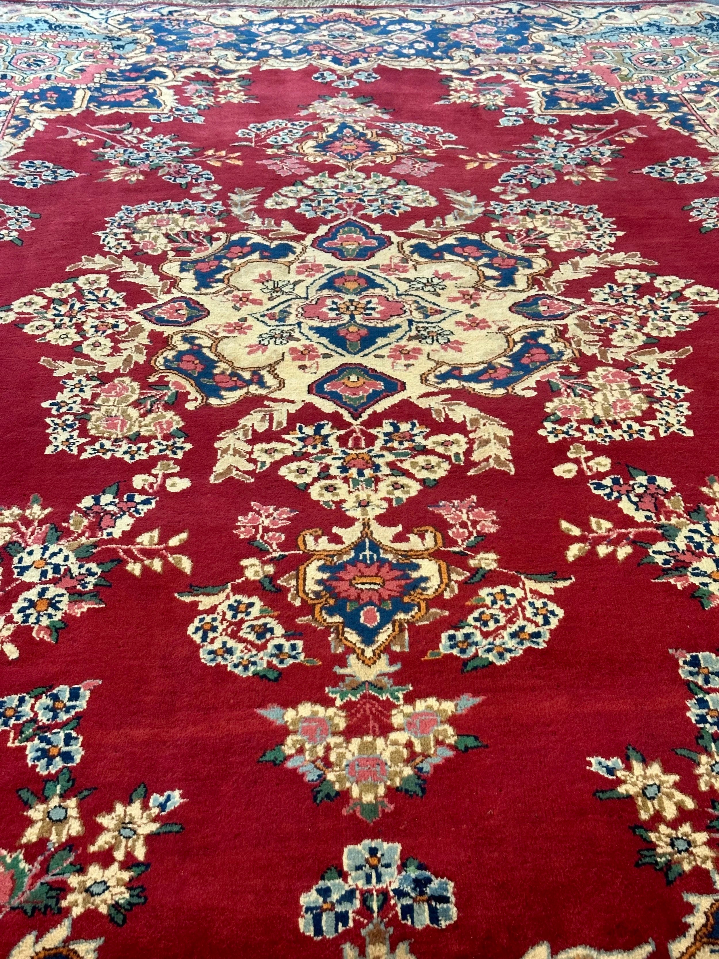 Persian Yazd Pure Wool Hand Knotted Rug 360cm X 245cm