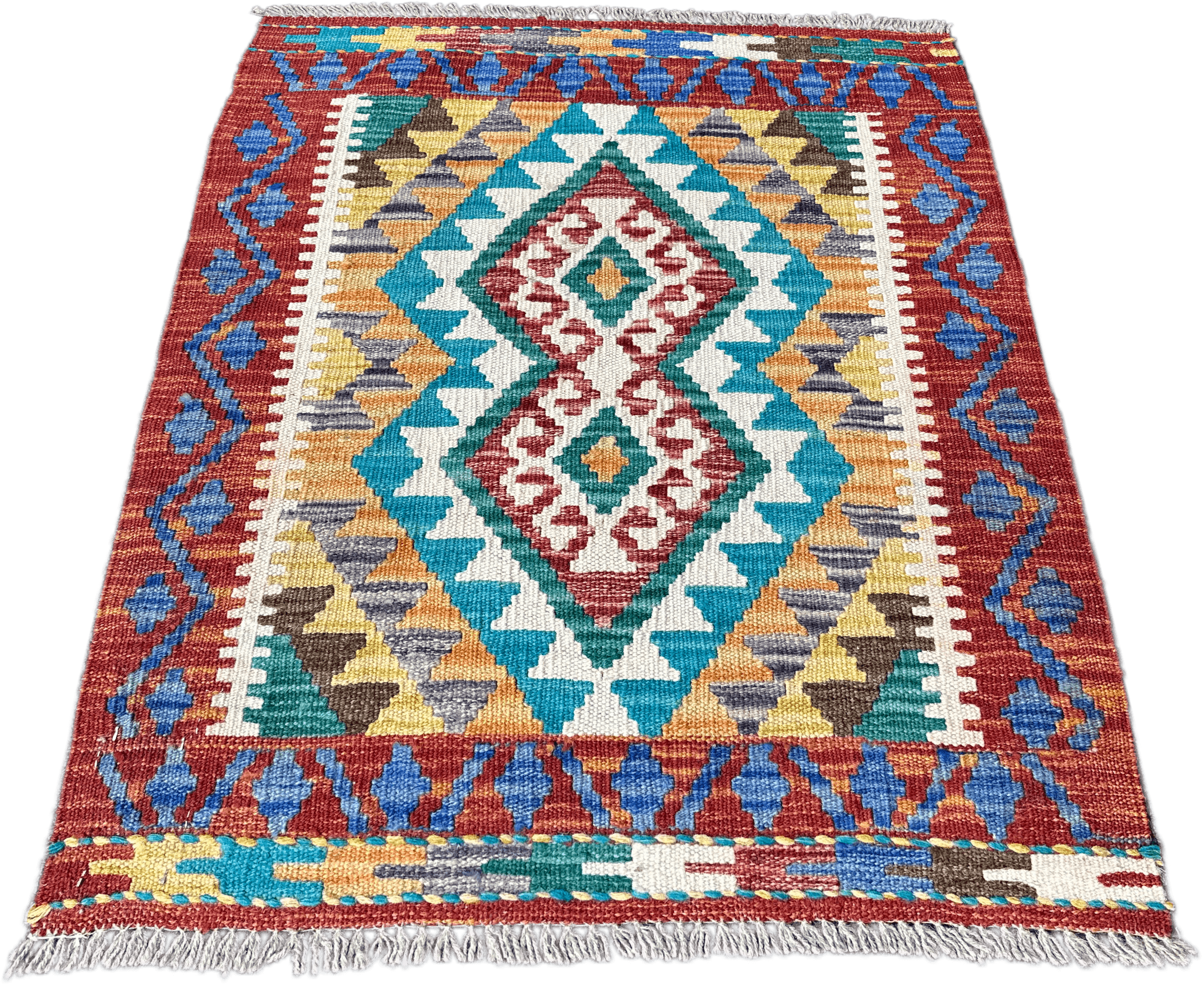 Chobi Kilim Rug - 83 cm x 64 cm