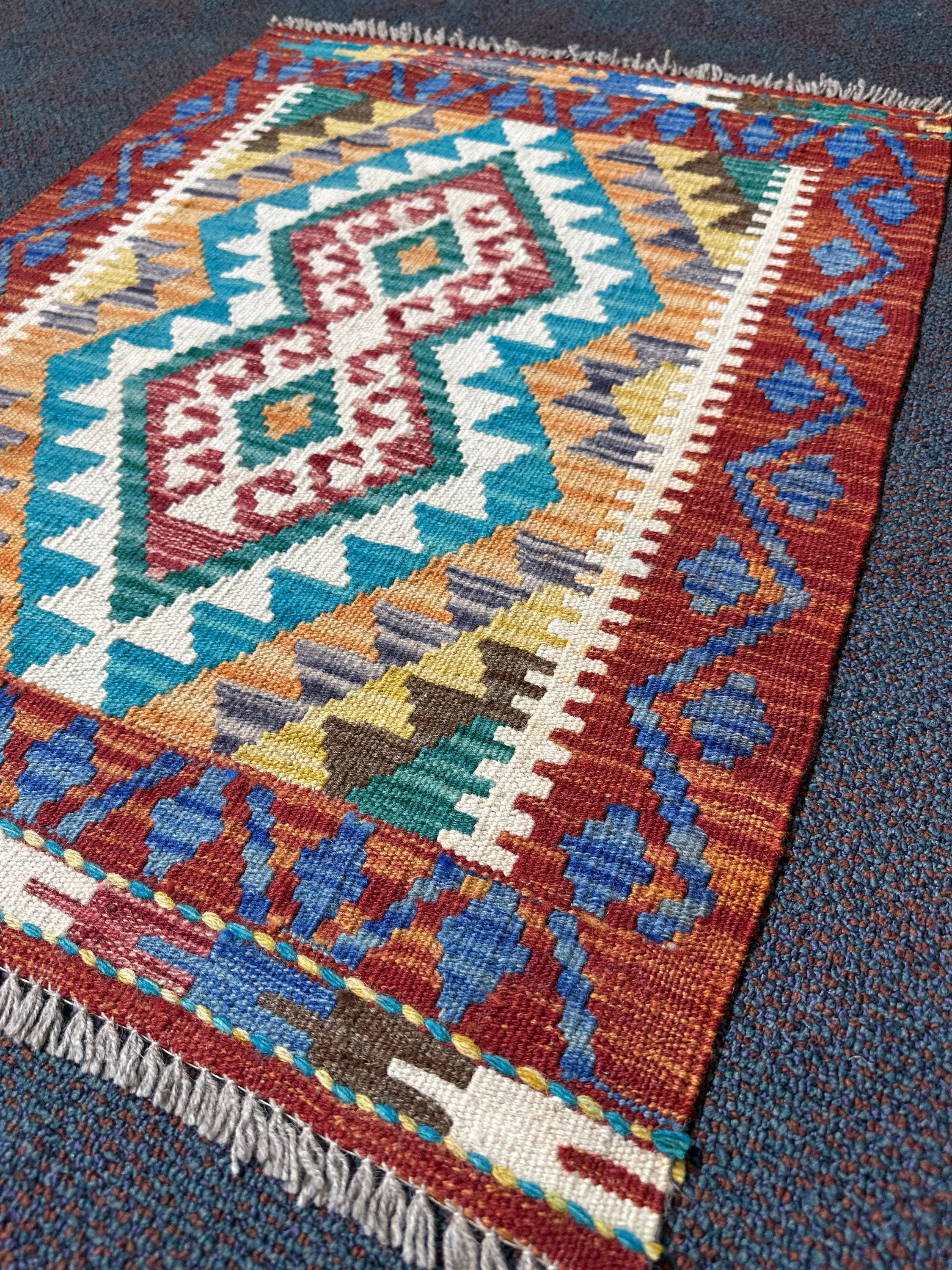 Chobi Kilim Rug - 83 cm x 64 cm
