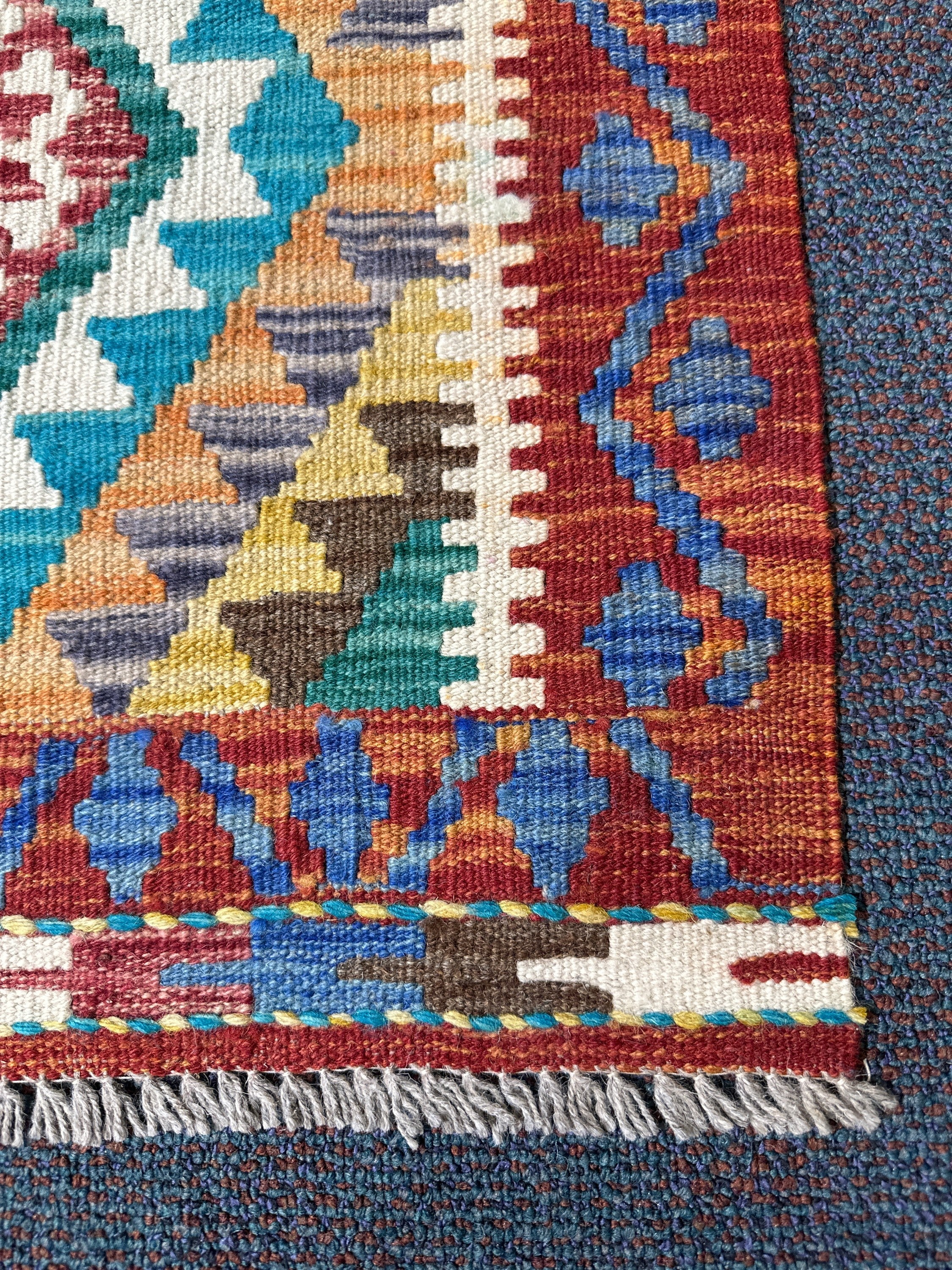 Chobi Kilim Rug - 83 cm x 64 cm