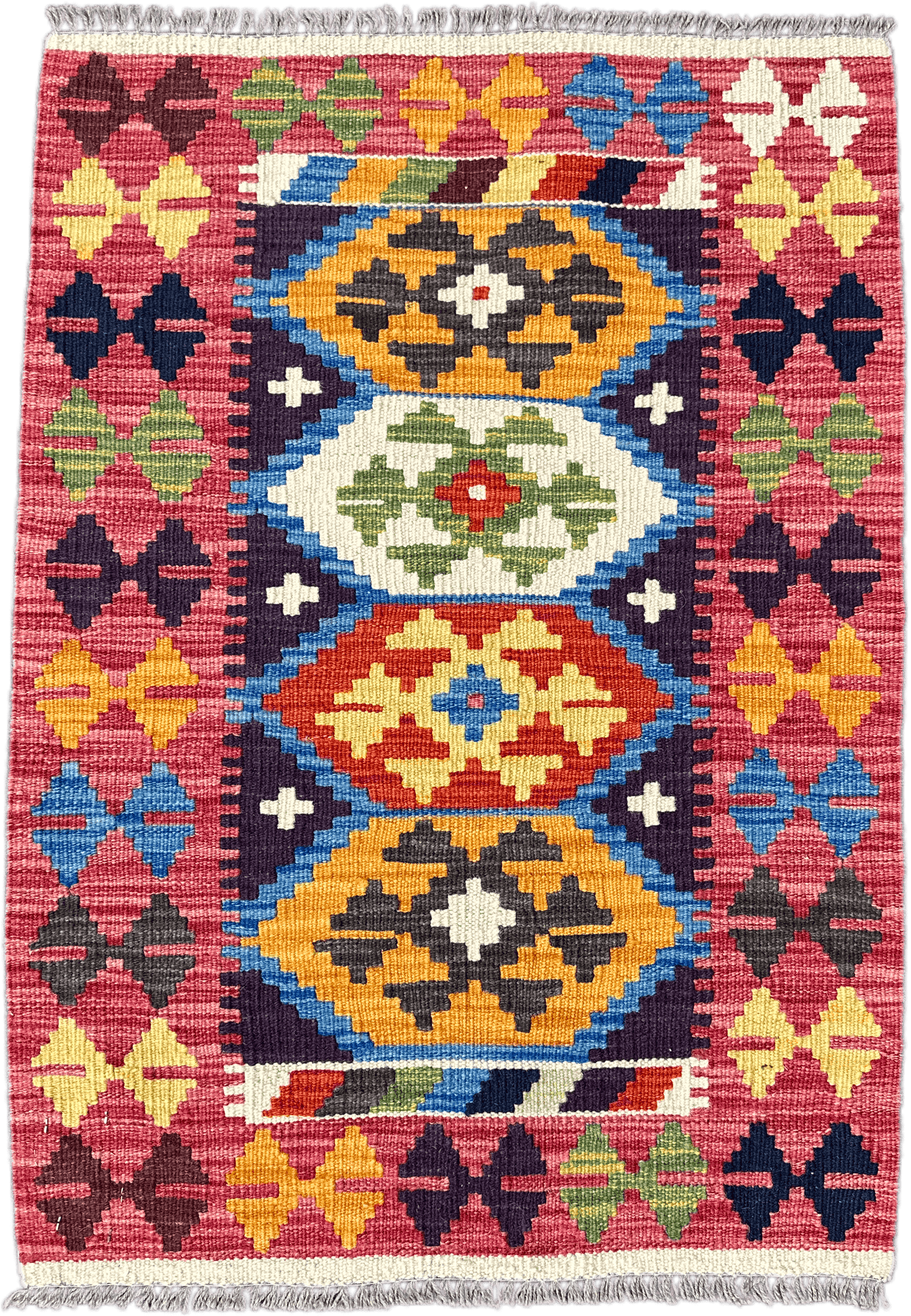 Chobi Kilim Rug - 88 cm x 63 cm