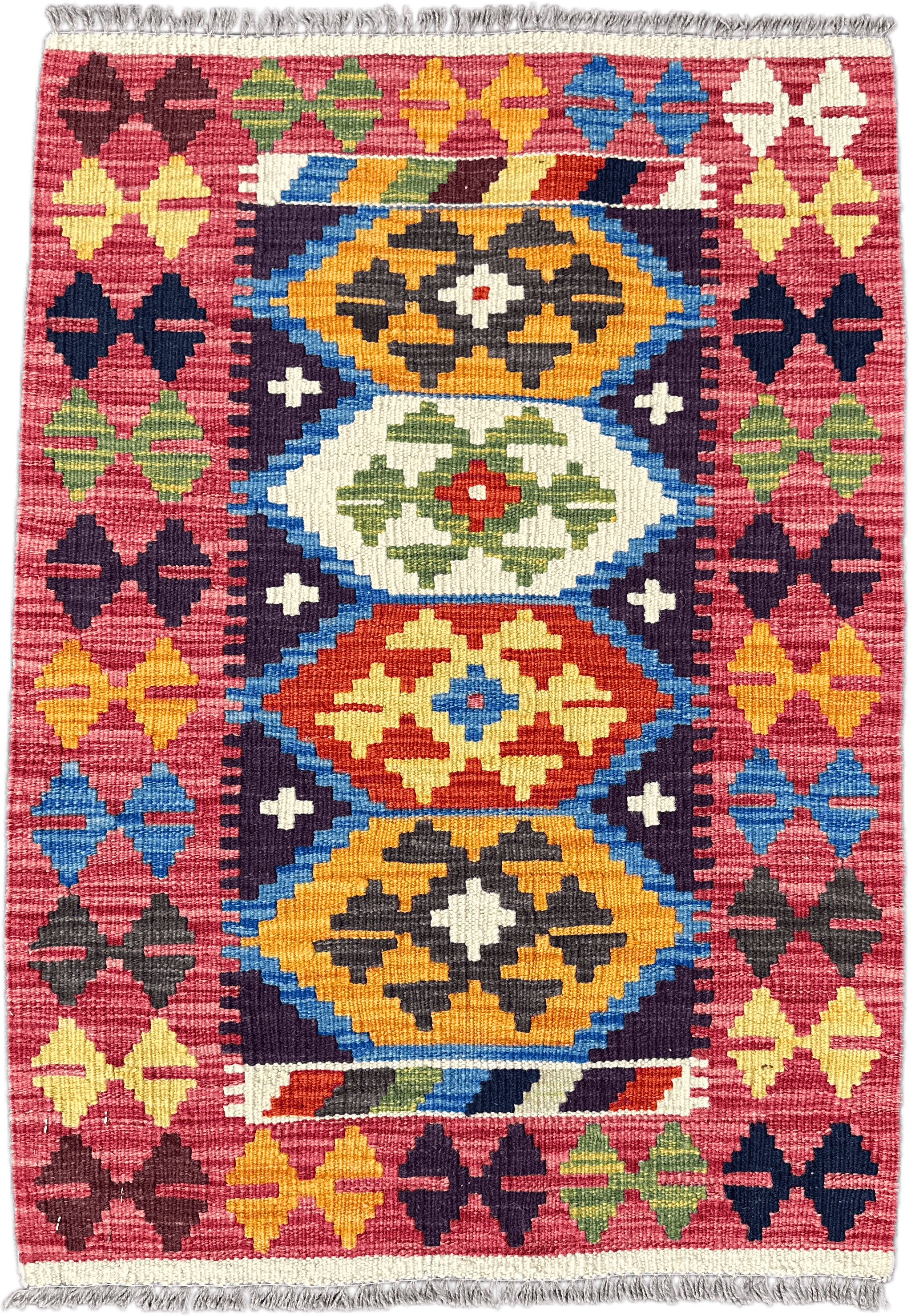 Chobi Kilim Rug - 88 cm x 63 cm