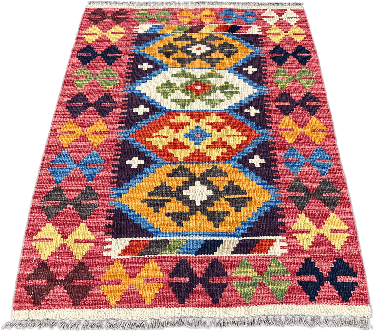 Chobi Kilim Rug - 88 cm x 63 cm