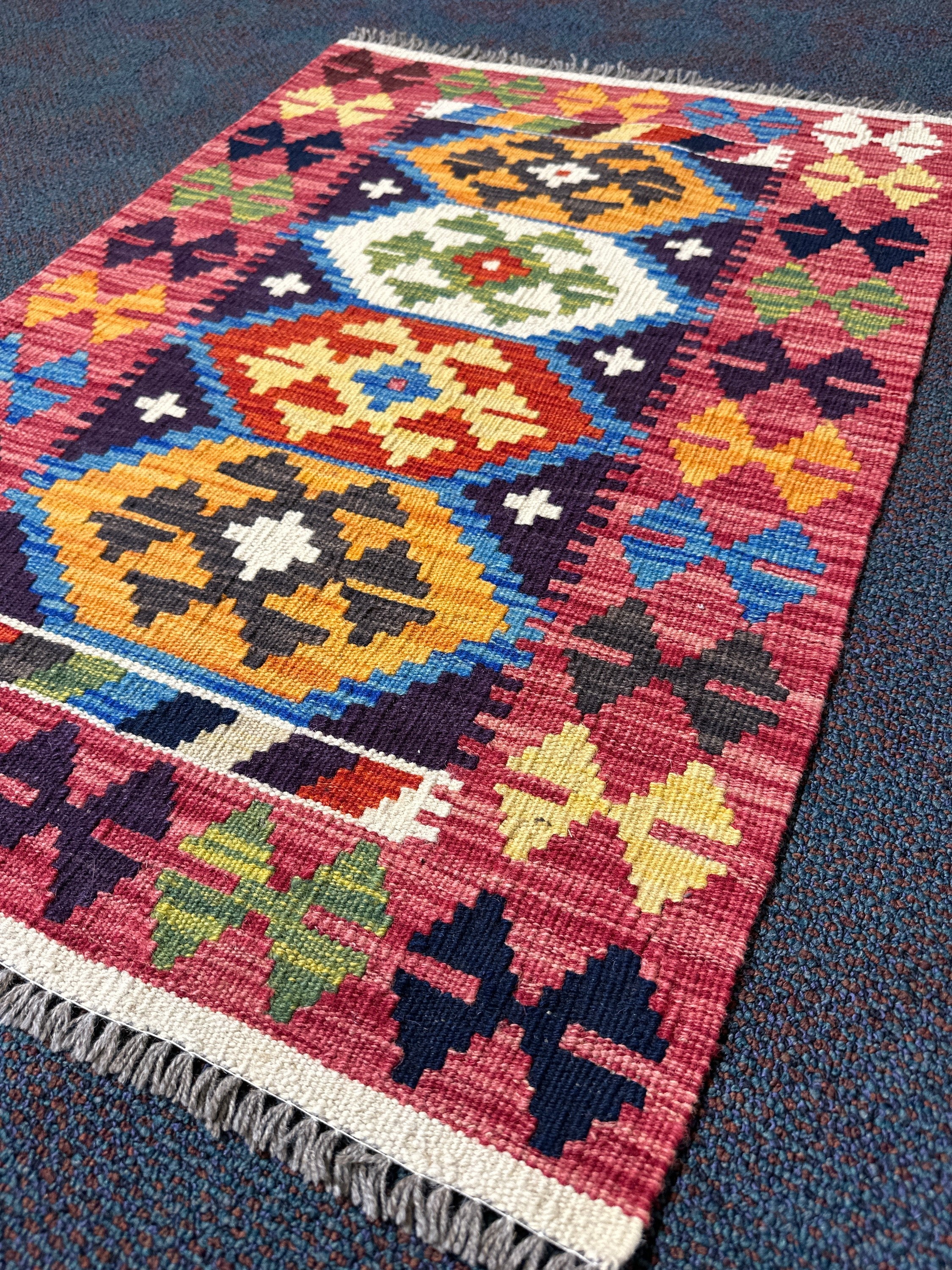 Chobi Kilim Rug - 88 cm x 63 cm