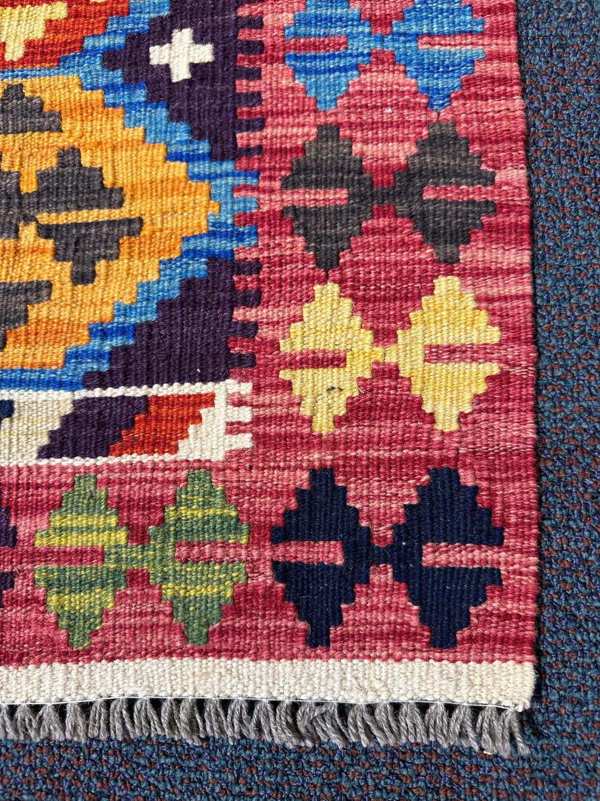 Chobi Kilim Rug - 88 cm x 63 cm