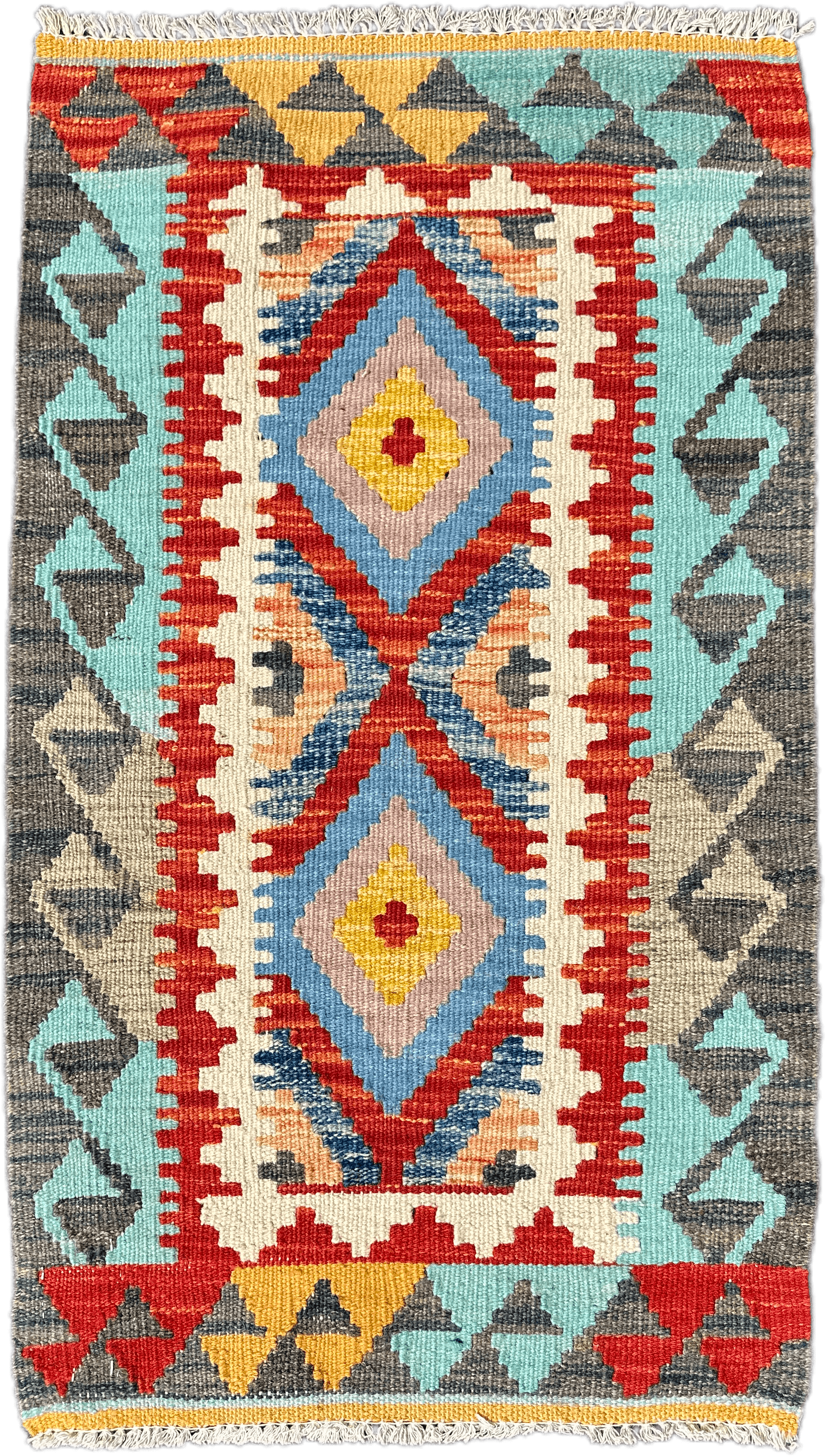 Chobi Kilim Rug - 96 cm x 56 cm