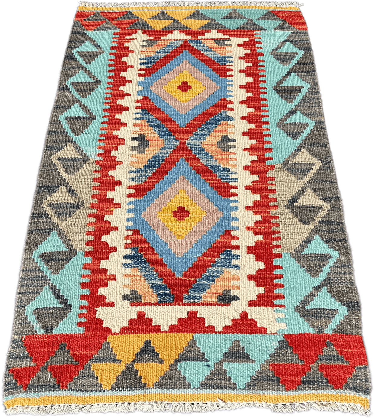 Chobi Kilim Rug - 96 cm x 56 cm