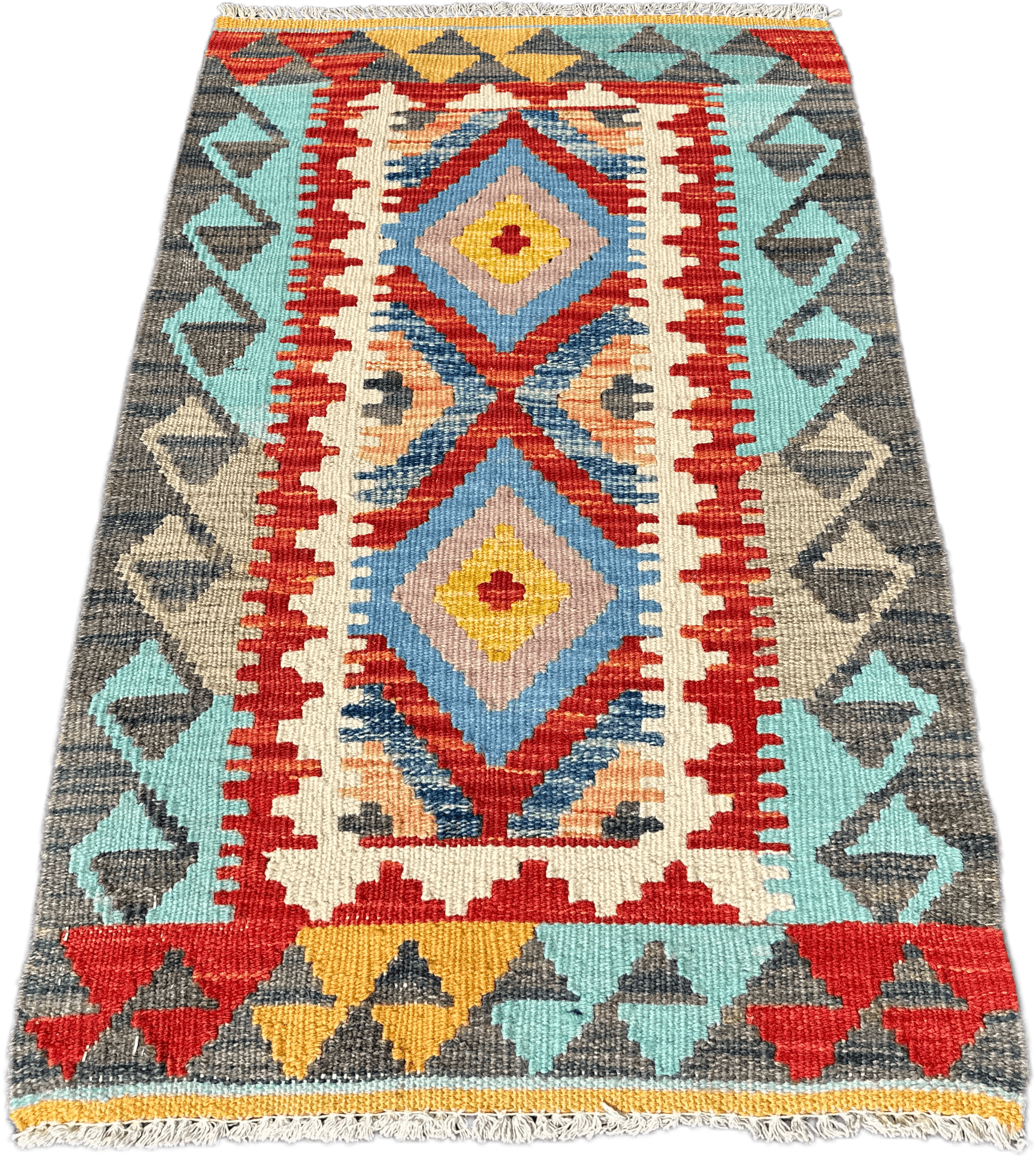 Chobi Kilim Rug - 96 cm x 56 cm