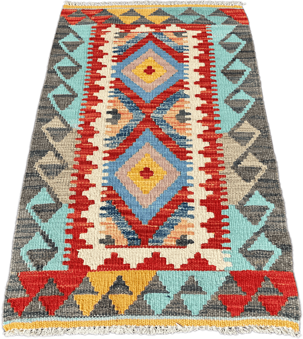 Chobi Kilim Rug - 96 cm x 56 cm