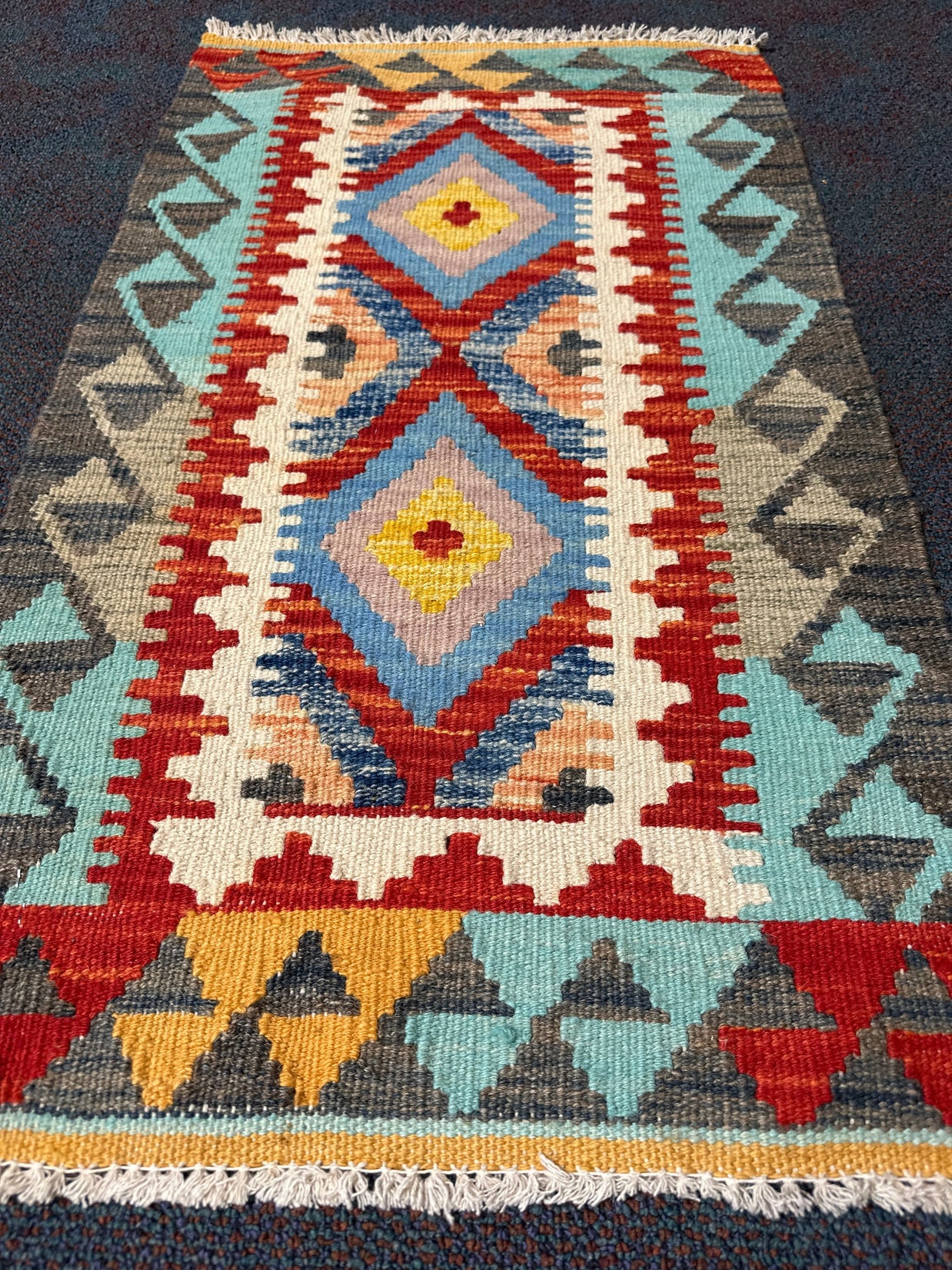 Chobi Kilim Rug - 96 cm x 56 cm