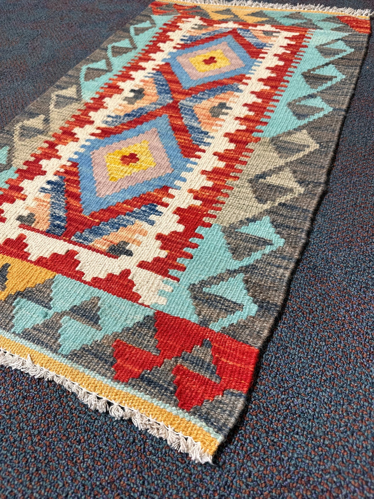 Chobi Kilim Rug - 96 cm x 56 cm