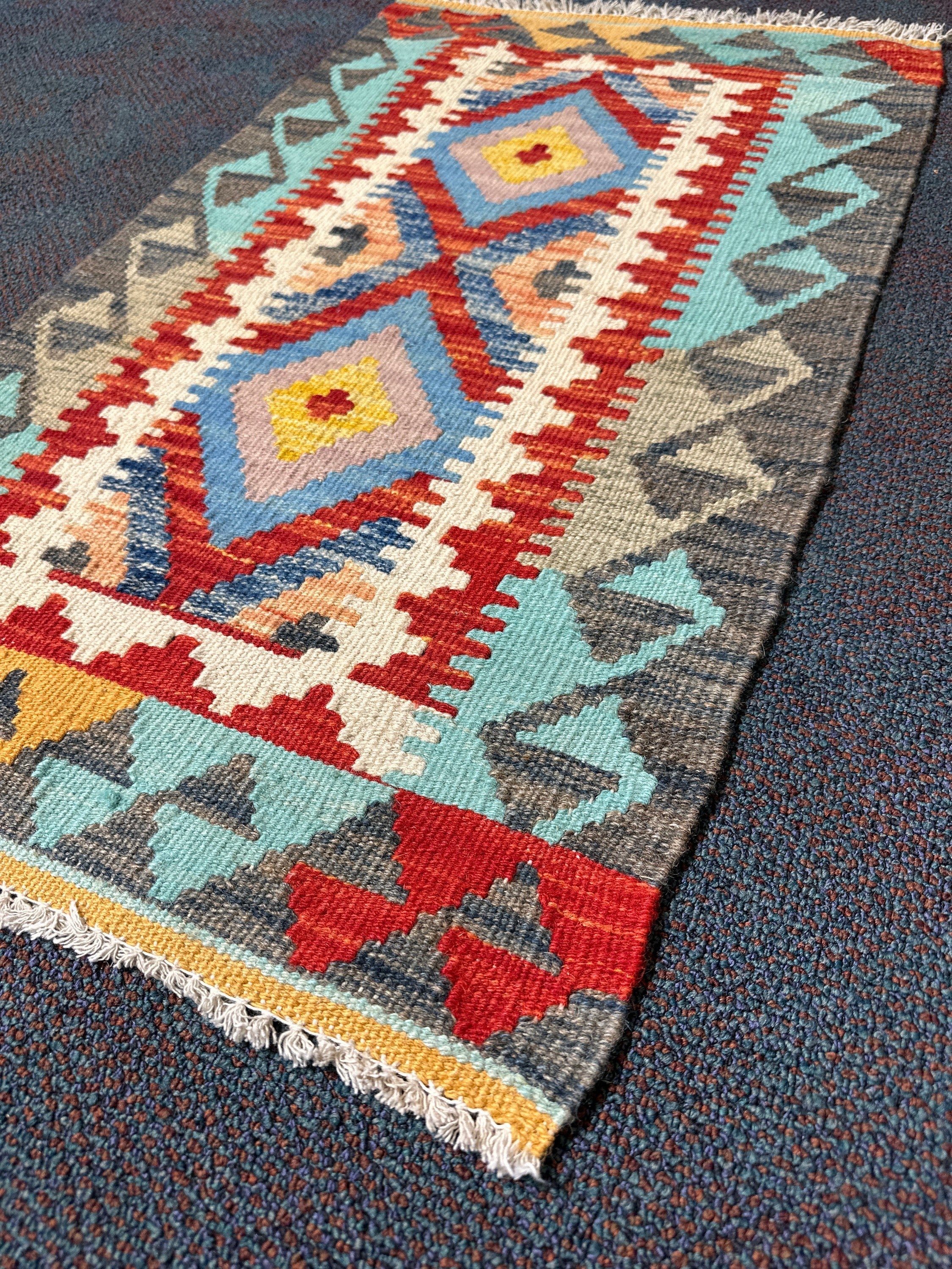 Chobi Kilim Rug - 96 cm x 56 cm