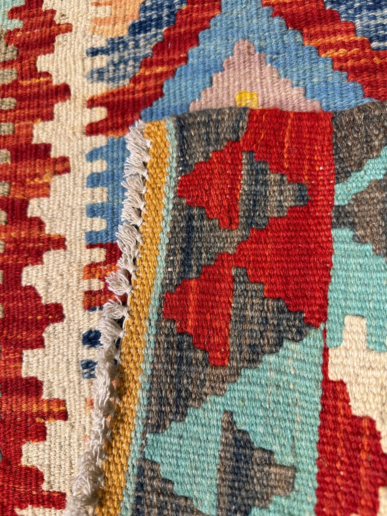 Chobi Kilim Rug - 96 cm x 56 cm