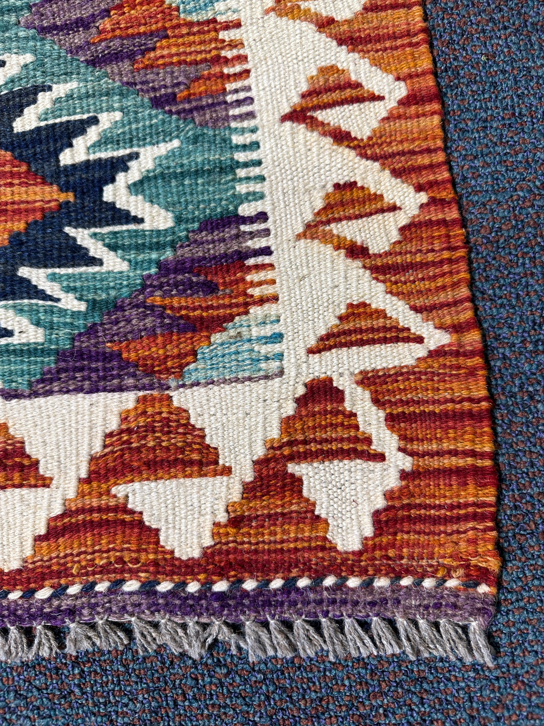 Chobi Kilim Rug - 85 cm x 58 cm