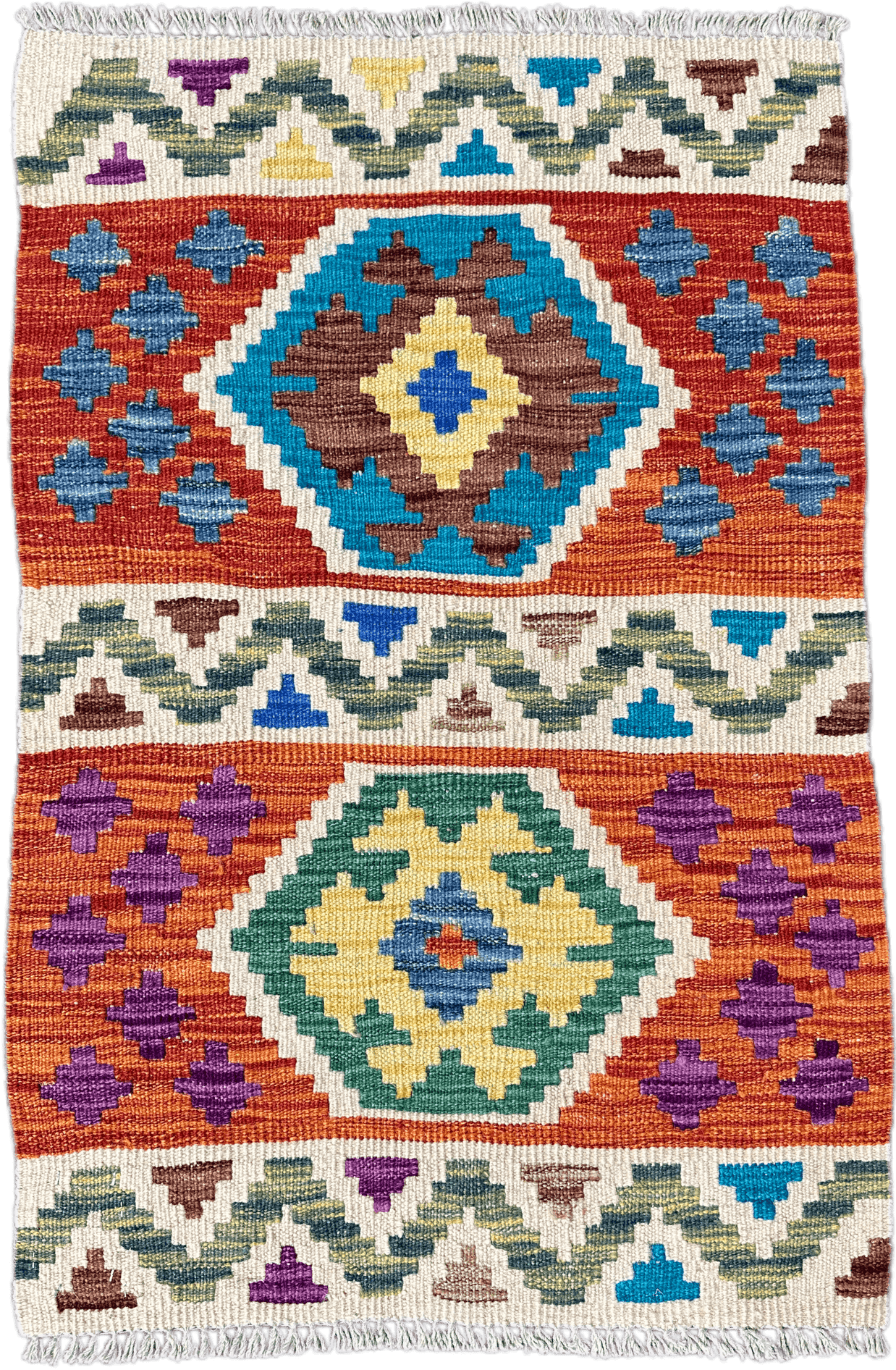 Chobi Kilim Rug - 91 cm x 60 cm