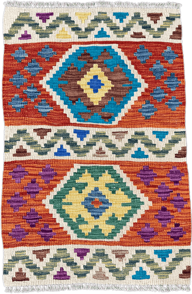 Chobi Kilim Rug - 91 cm x 60 cm