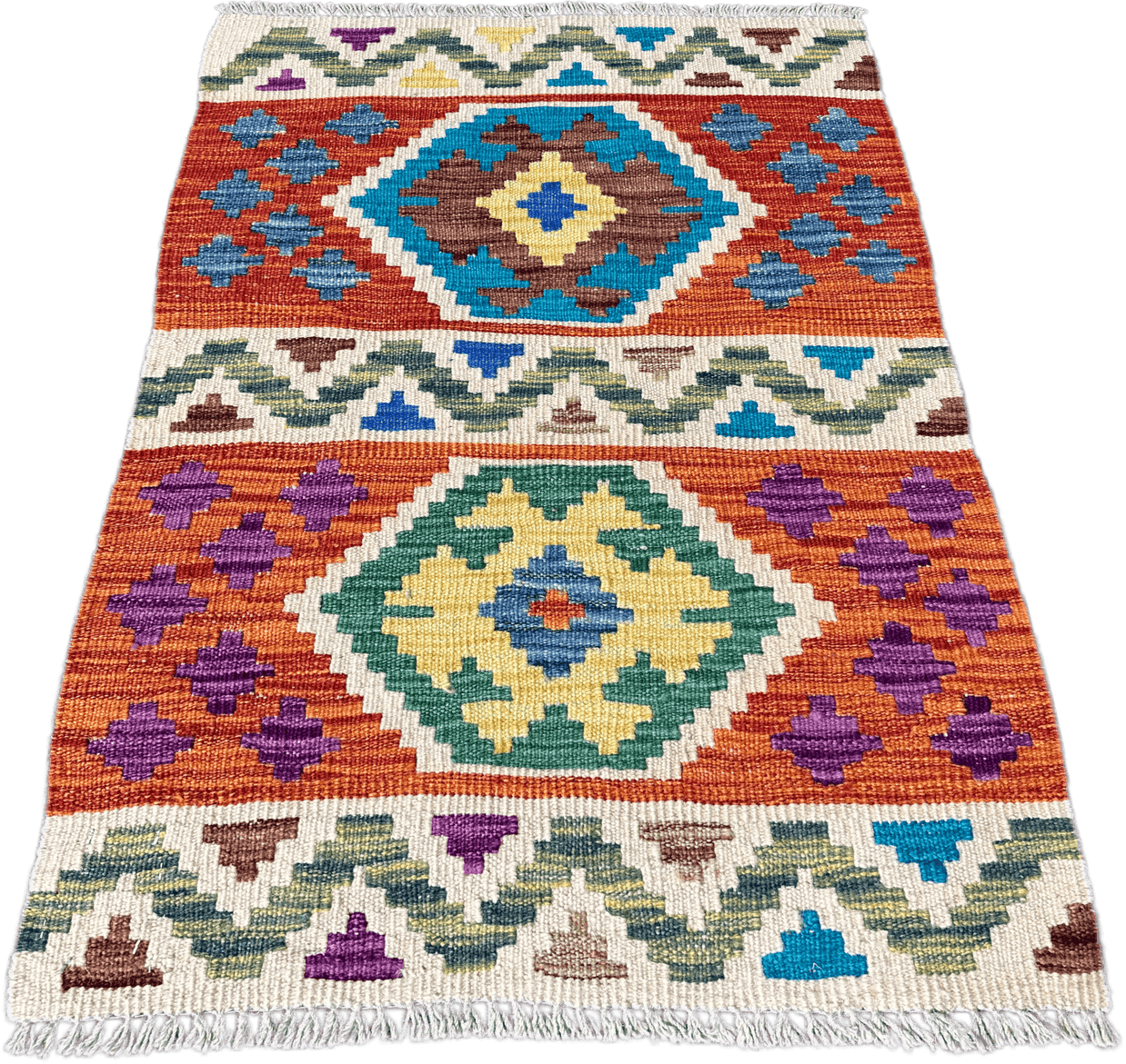 Chobi Kilim Rug - 91 cm x 60 cm