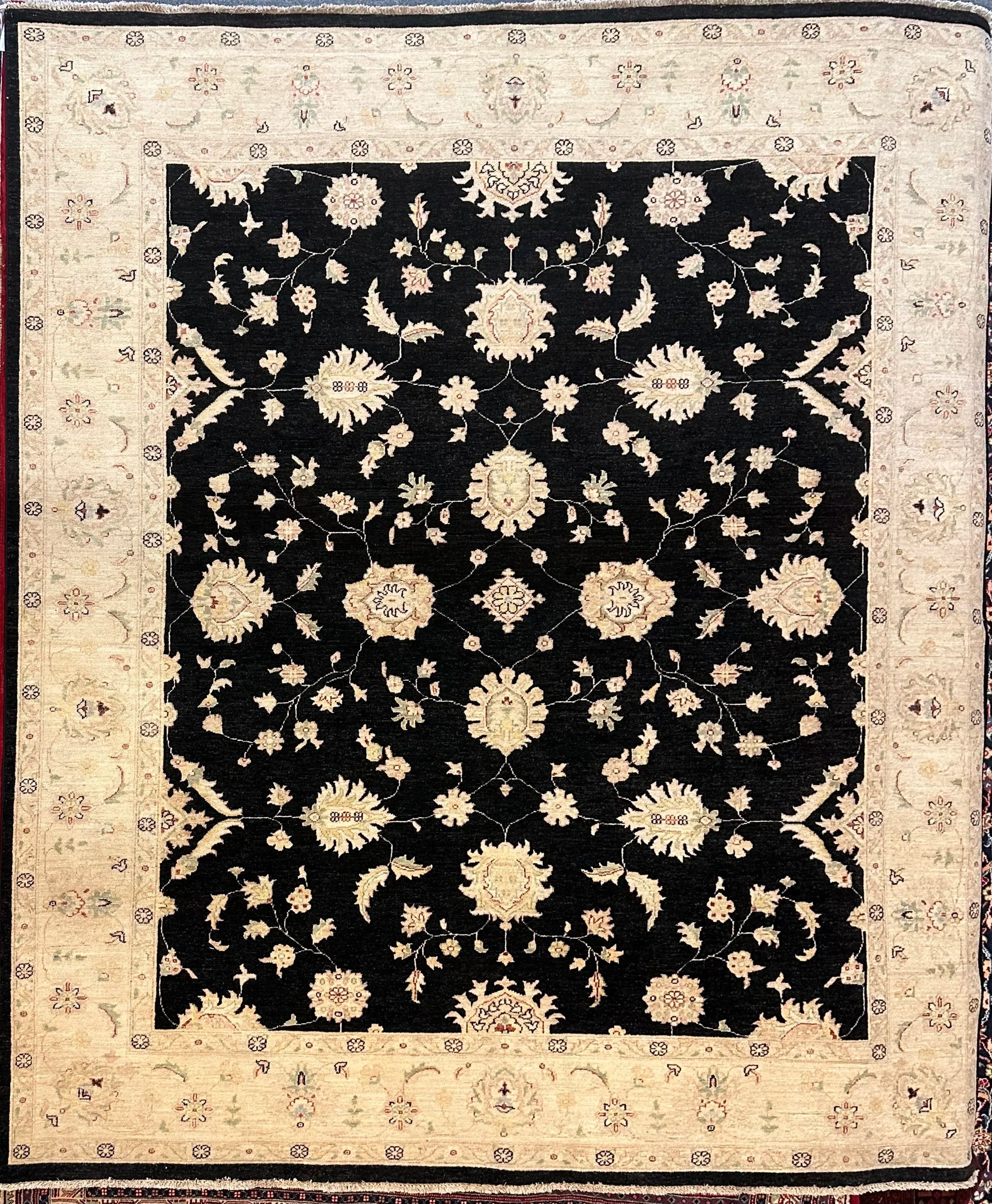 Tribal Chobi Natural Dye Hand Knotted Afghan Rug 295cm X 249cm