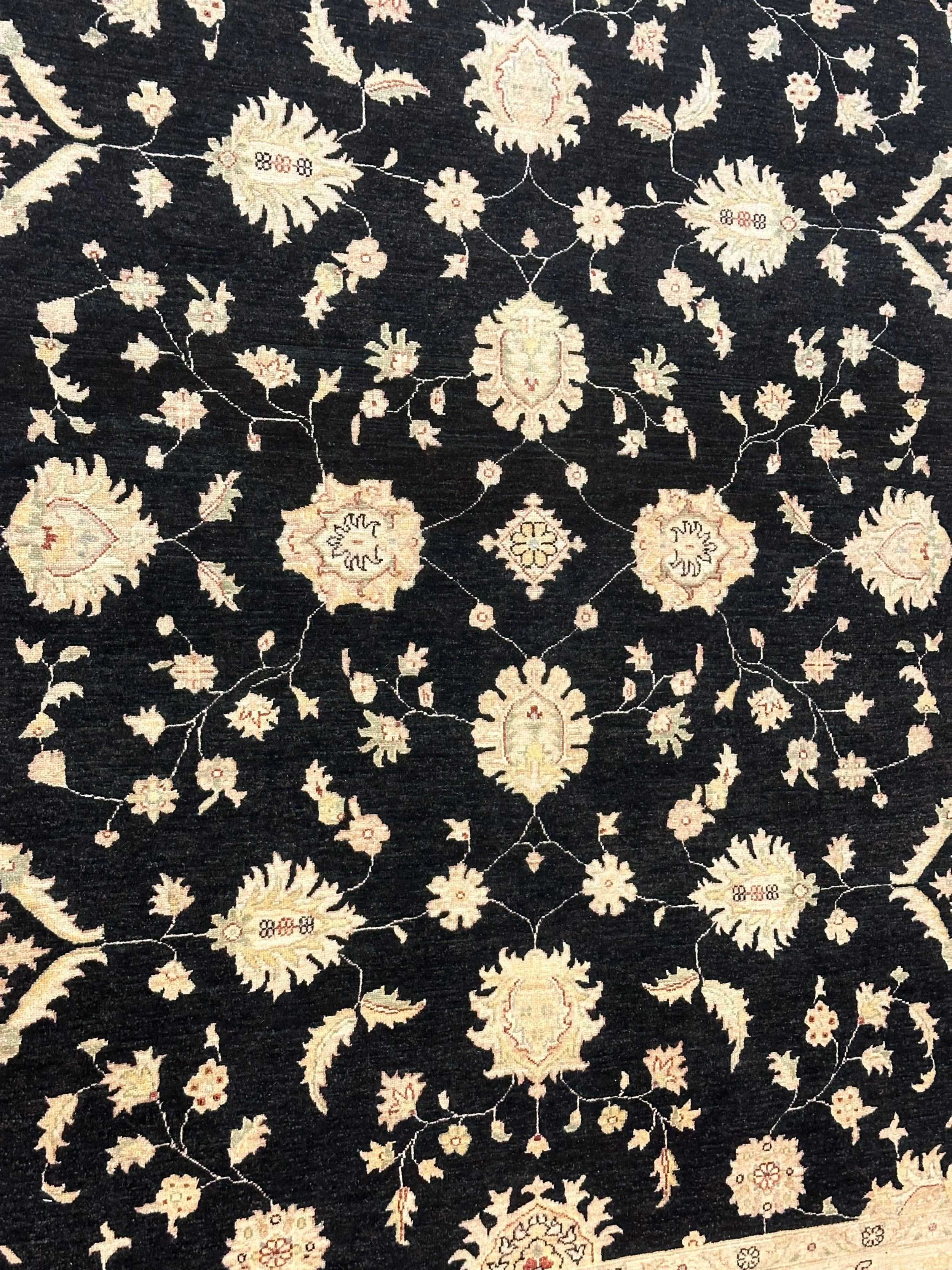 Tribal Chobi Natural Dye Hand Knotted Afghan Rug 295cm X 249cm