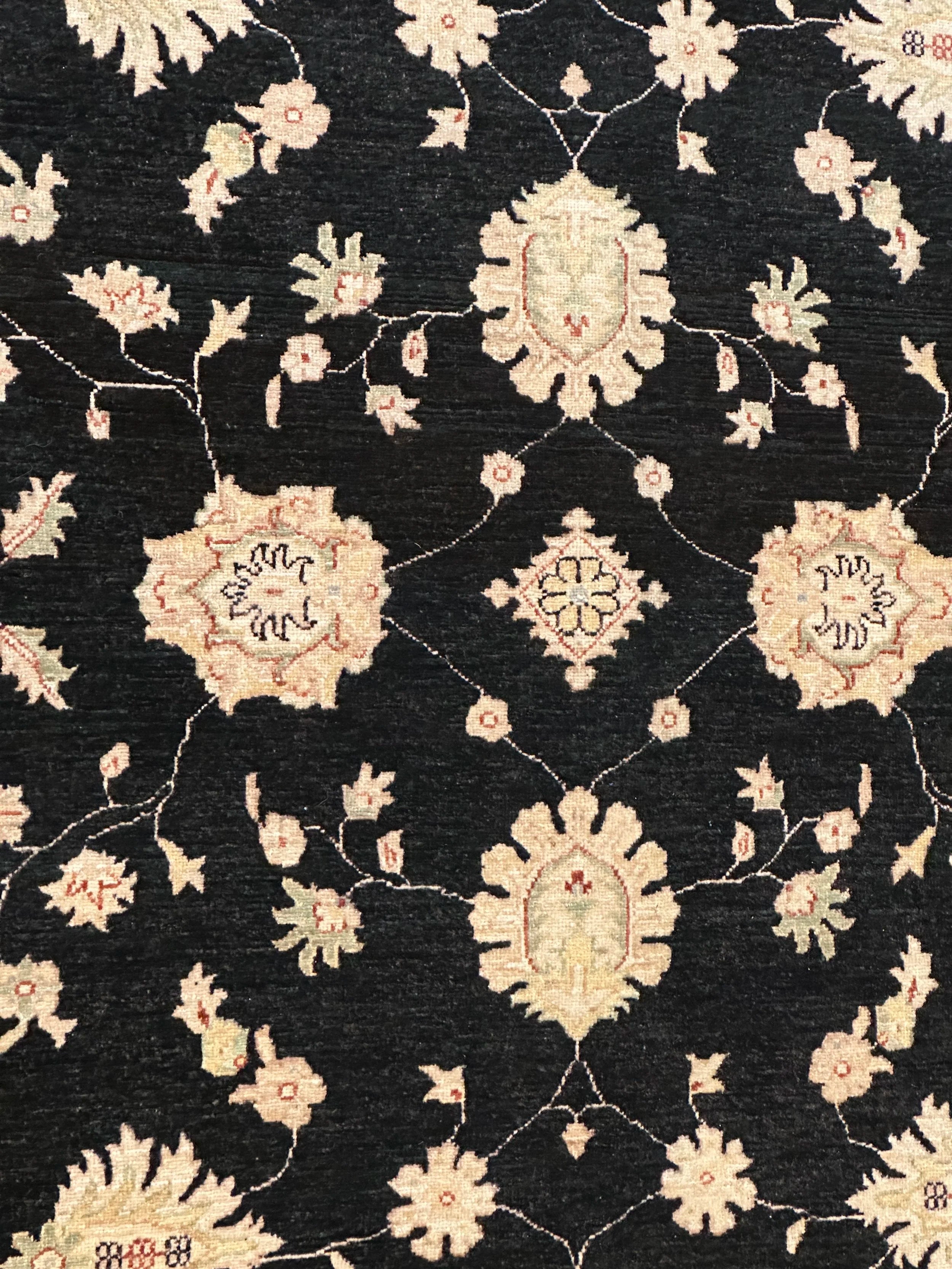 Tribal Chobi Natural Dye Hand Knotted Afghan Rug 295cm X 249cm