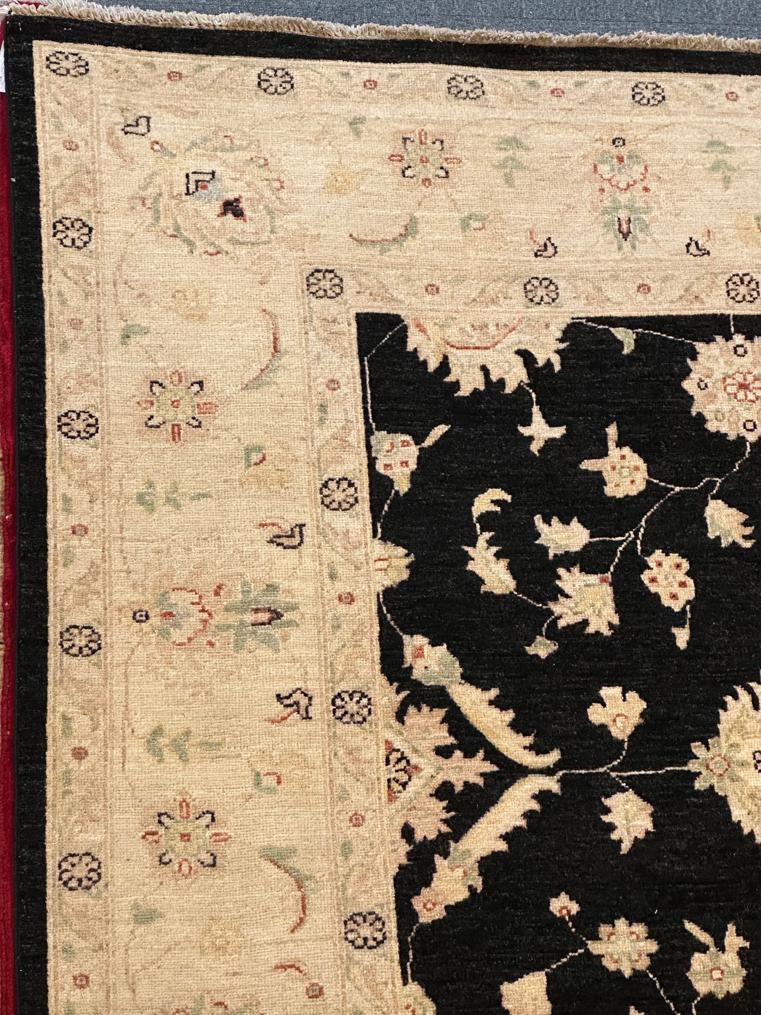 Tribal Chobi Natural Dye Hand Knotted Afghan Rug 295cm X 249cm