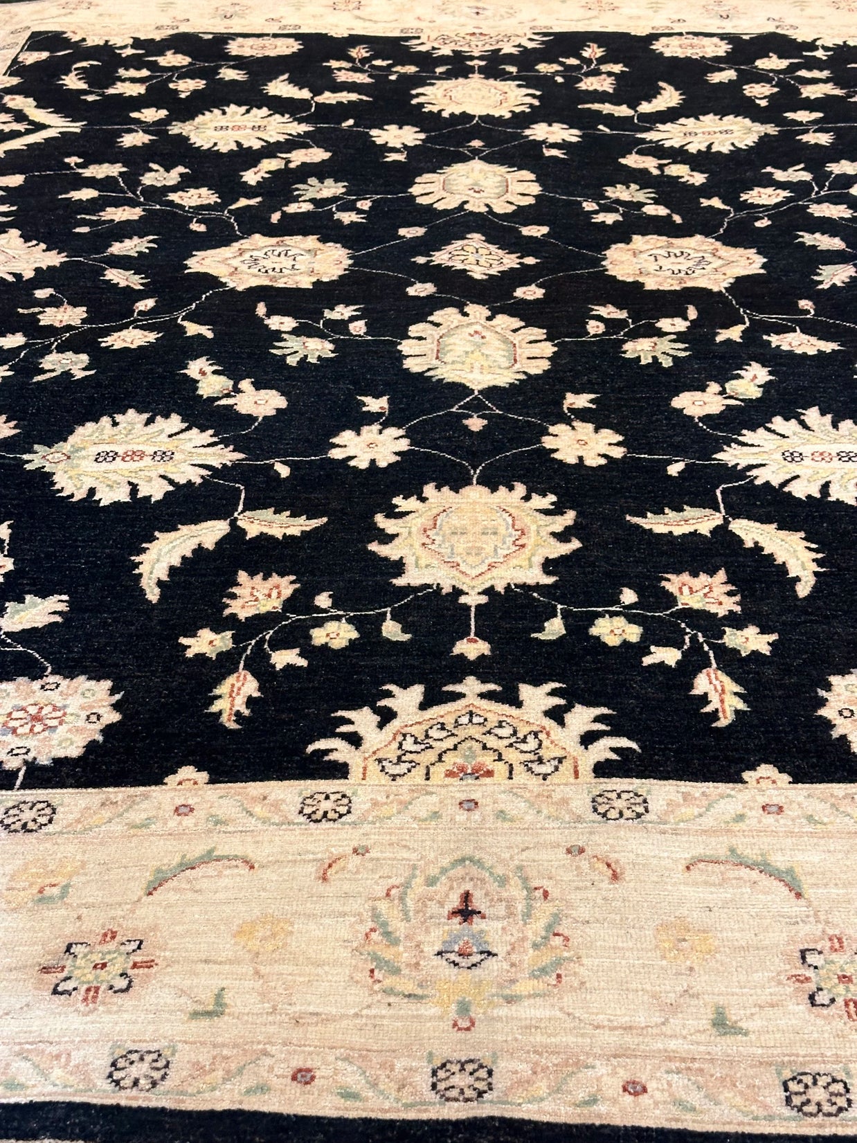 Tribal Chobi Natural Dye Hand Knotted Afghan Rug 295cm X 249cm