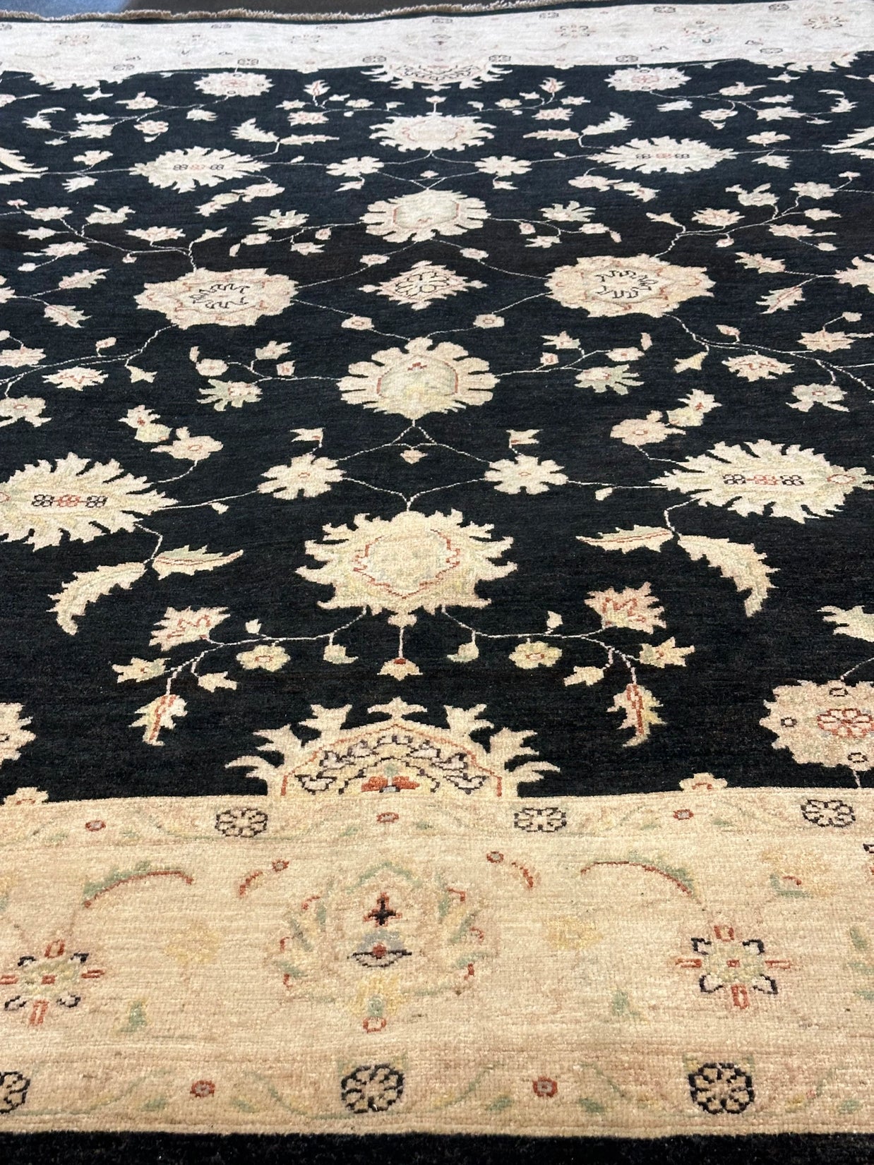 Tribal Chobi Natural Dye Hand Knotted Afghan Rug 295cm X 249cm