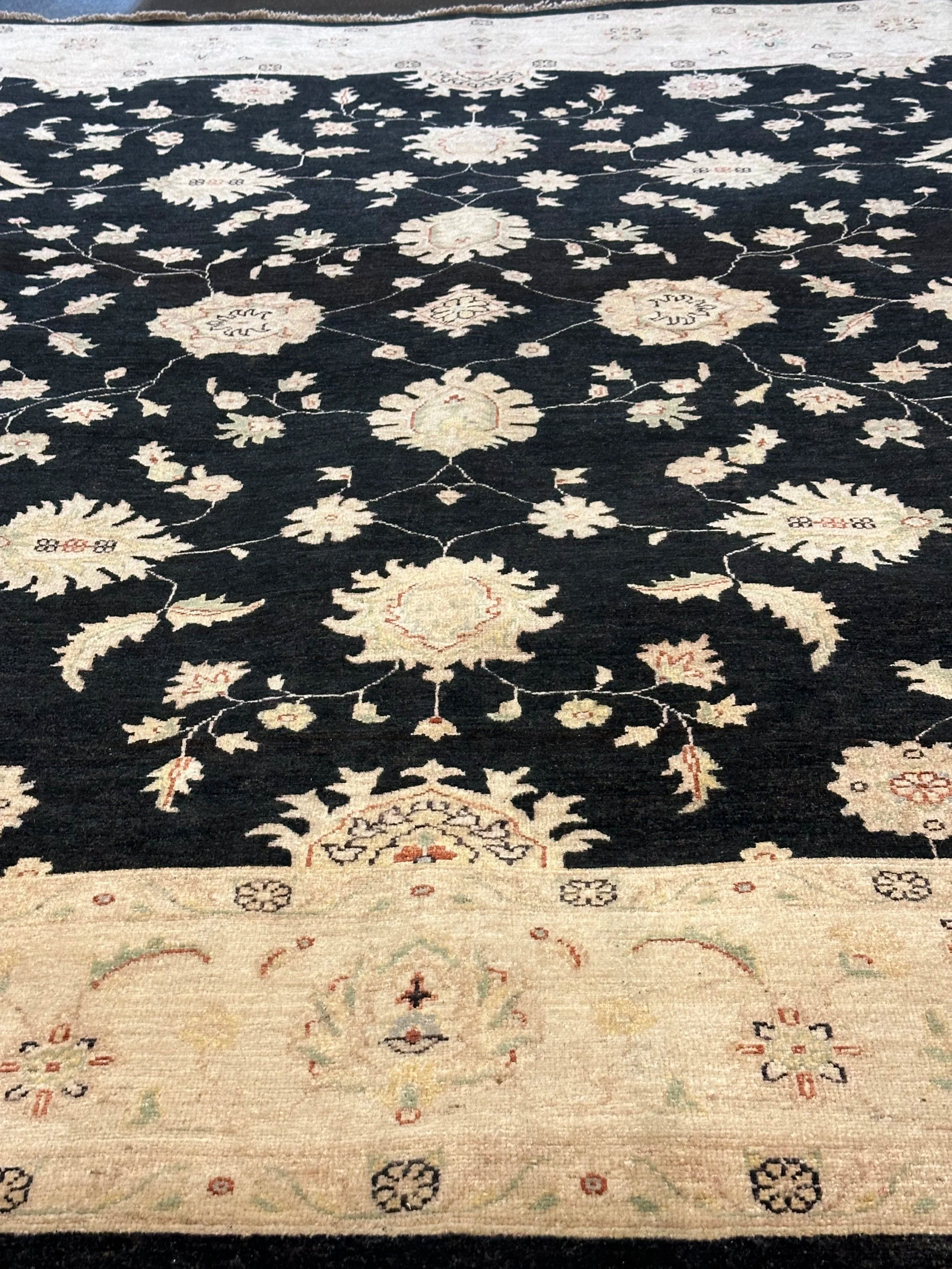 Tribal Chobi Natural Dye Hand Knotted Afghan Rug 295cm X 249cm