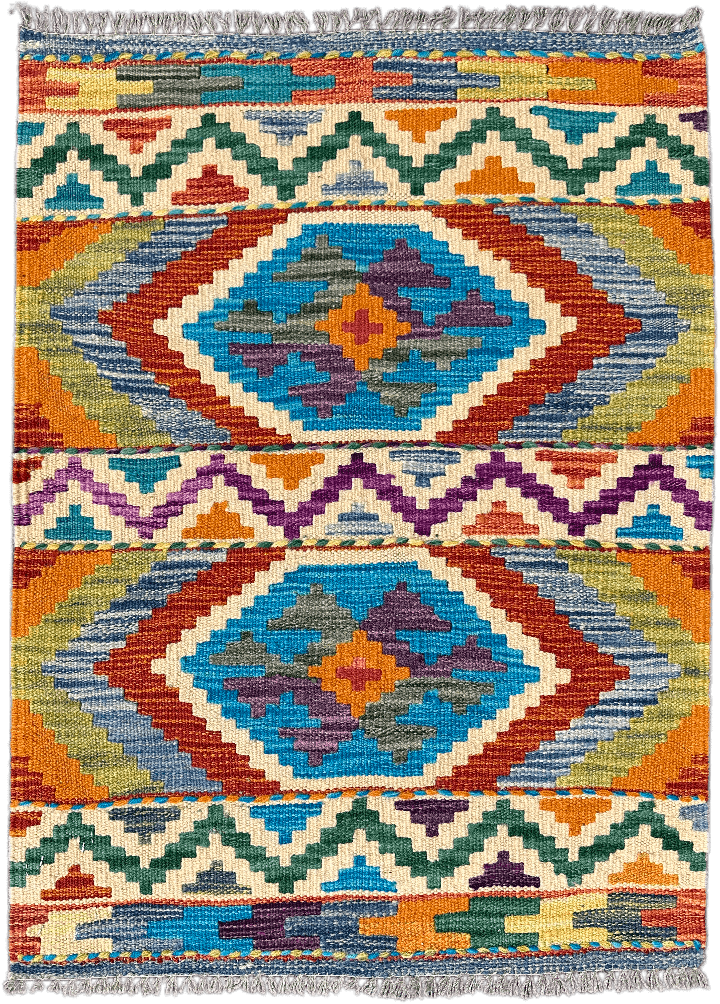 Chobi Kilim Rug - 87 cm x 64 cm
