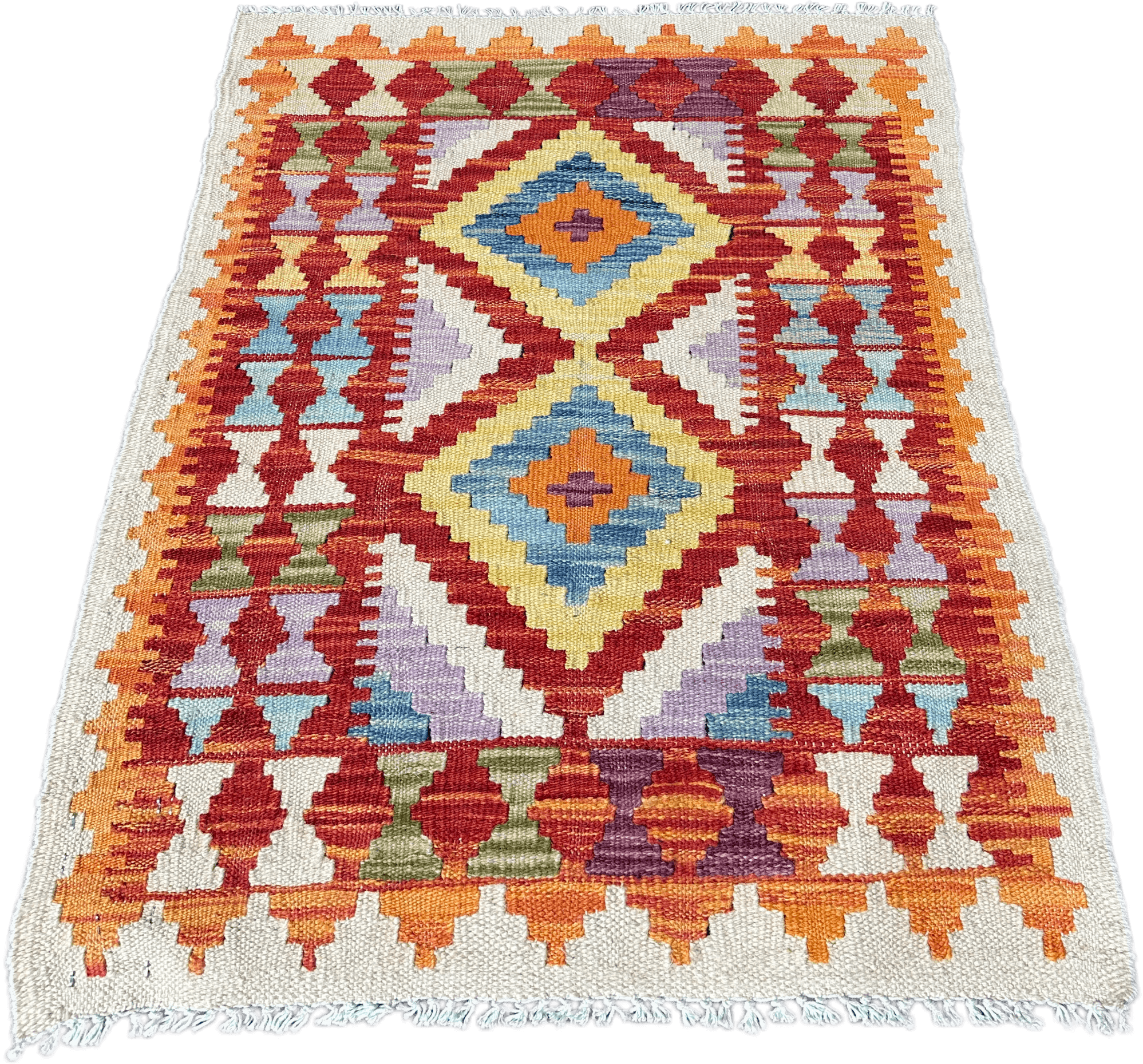 Chobi Kilim Rug - 86 cm x 59 cm