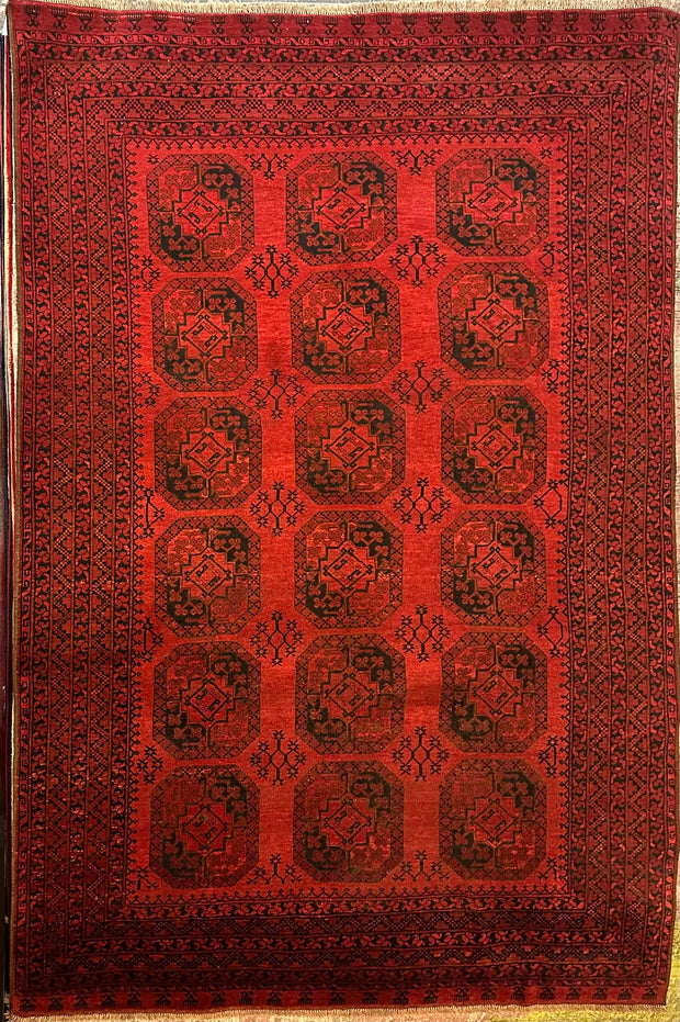 Semi antique Beshir Turkman Afghan Hand knotted Rug 342x222cm