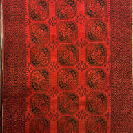 Semi antique Beshir Turkman Afghan Hand knotted Rug 342x222cm
