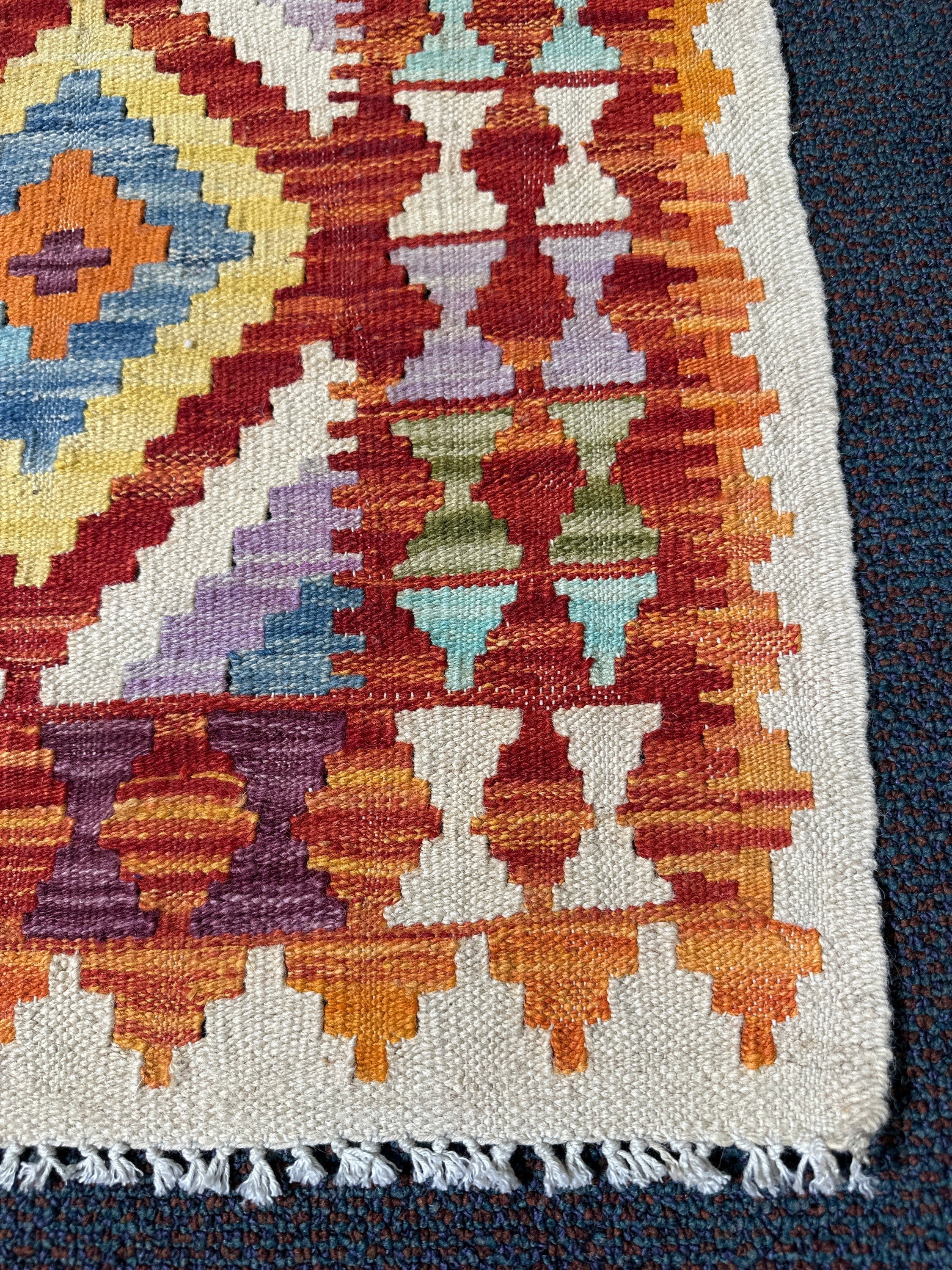 Chobi Kilim Rug - 86 cm x 59 cm