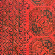 Semi antique Beshir Turkman Afghan Hand knotted Rug 342x222cm