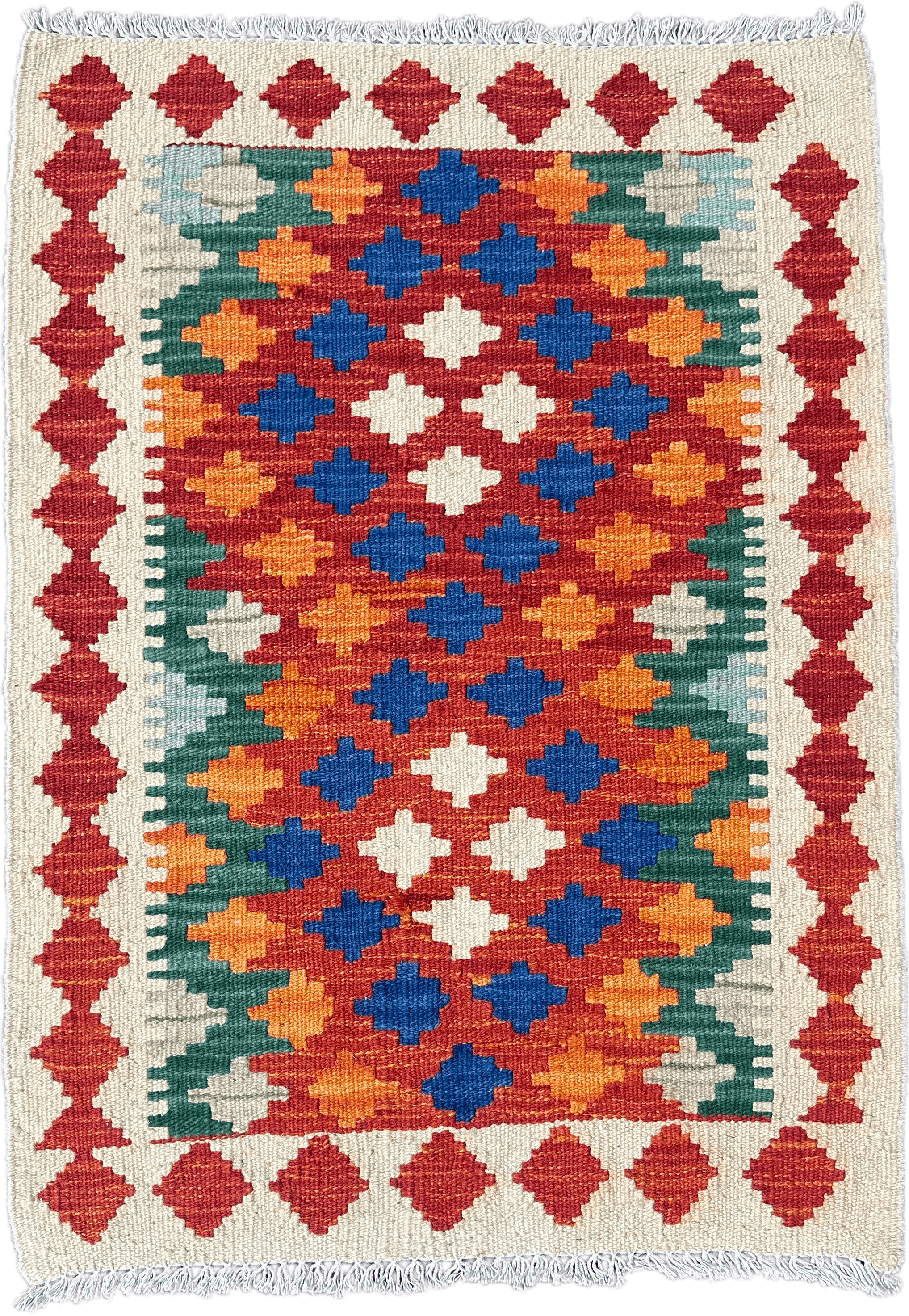 Chobi Kilim Rug - 87 cm x 63 cm