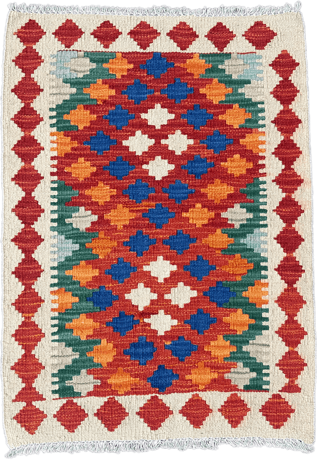 Chobi Kilim Rug - 87 cm x 63 cm