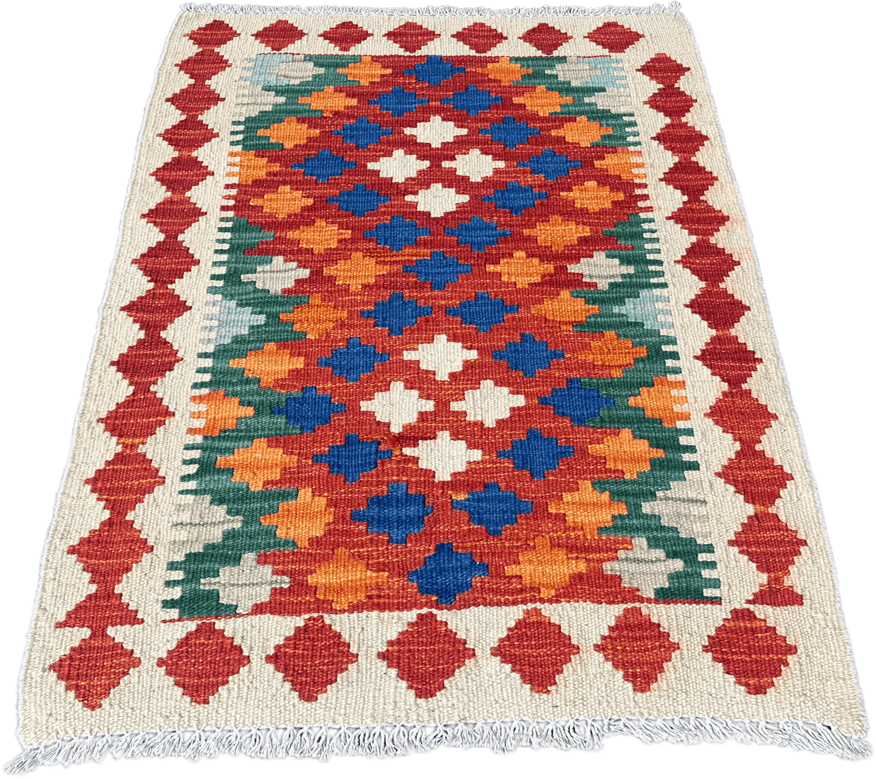 Chobi Kilim Rug - 87 cm x 63 cm