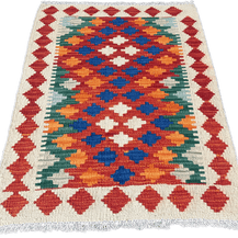 Chobi Kilim Rug - 87 cm x 63 cm