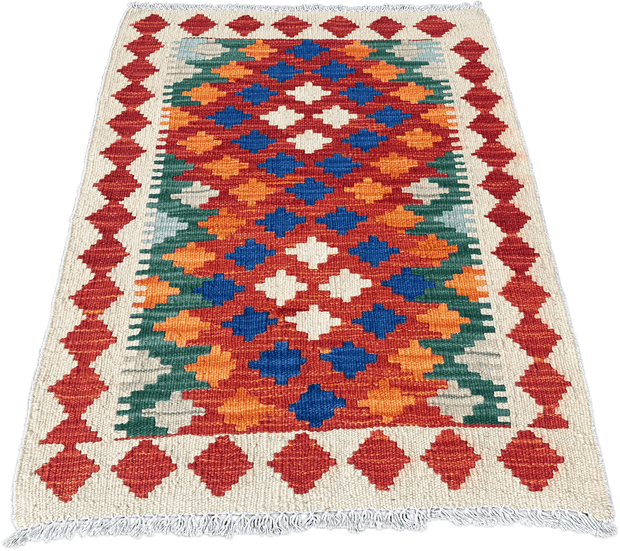 Chobi Kilim Rug - 87 cm x 63 cm