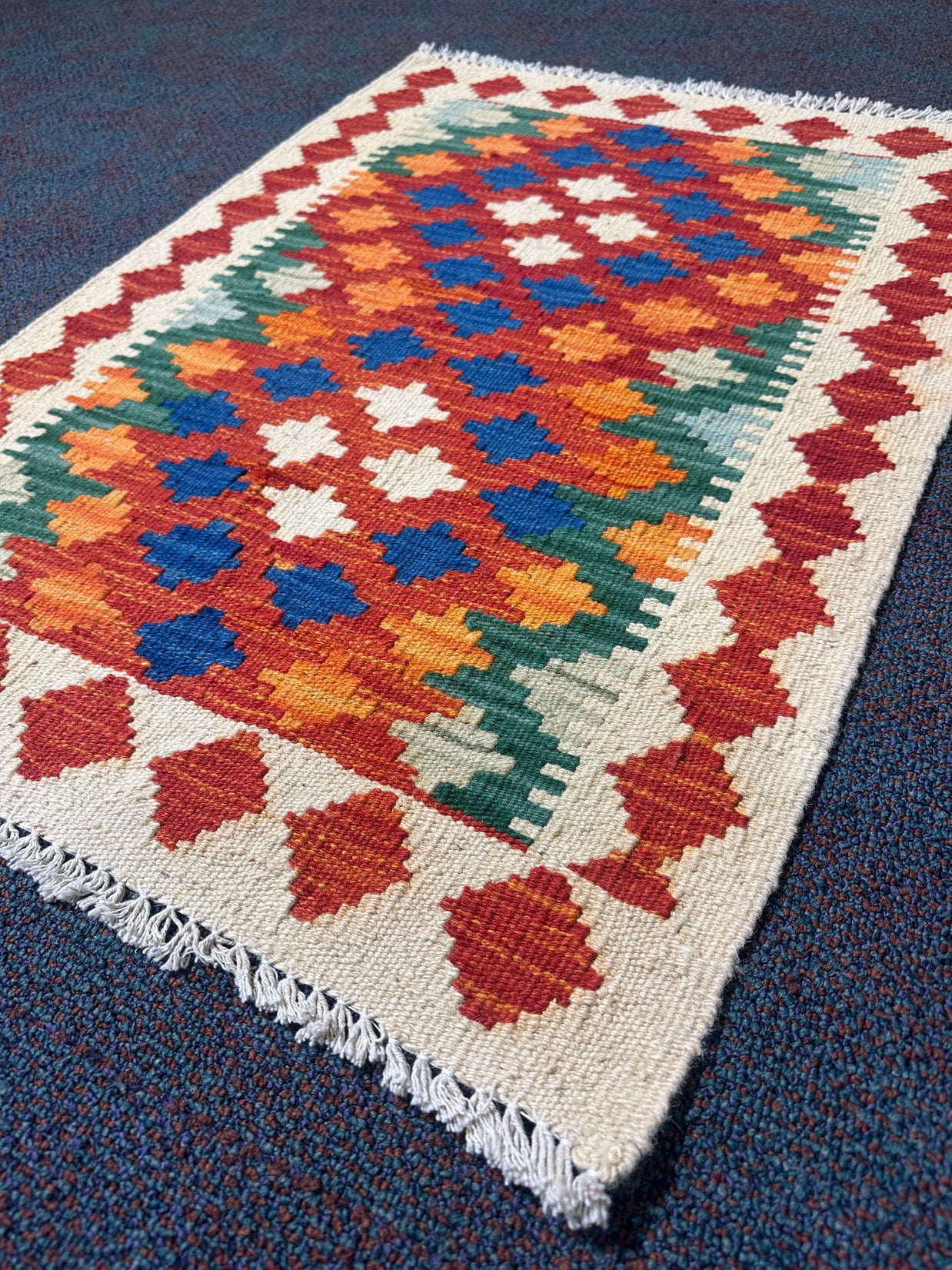 Chobi Kilim Rug - 87 cm x 63 cm