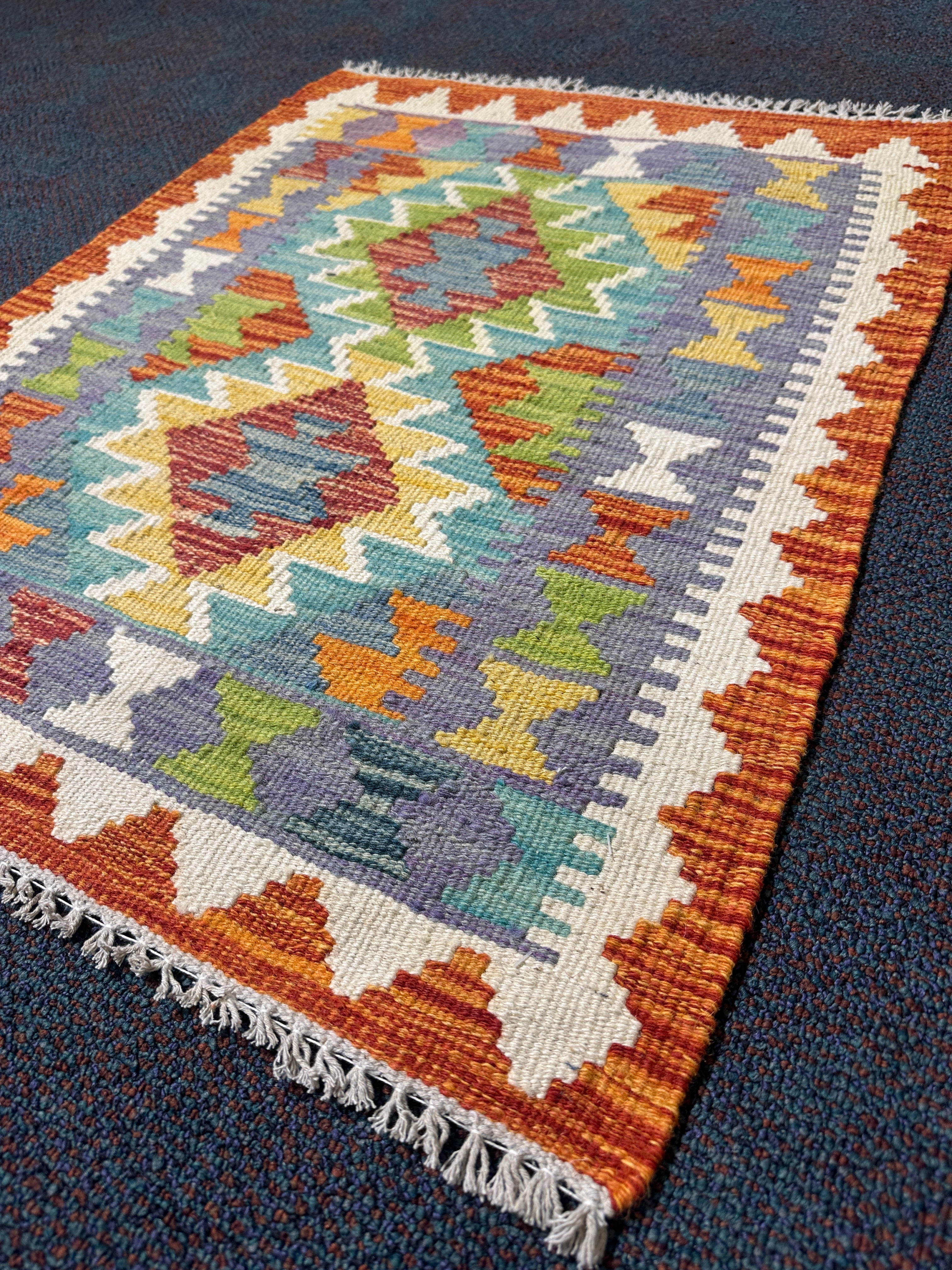 Chobi Kilim Rug - 80 cm x 63 cm