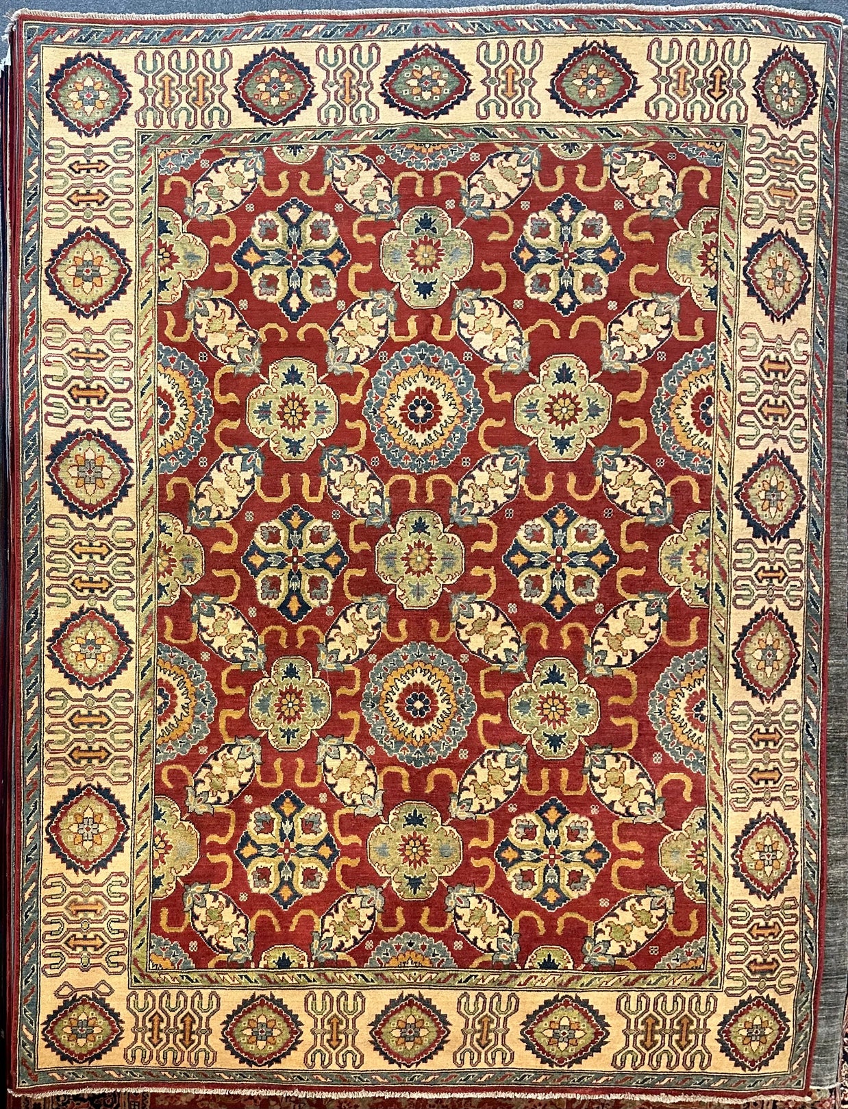 Tribal Kazak pure wool pile hand knotted Afghanistan 300x240cm