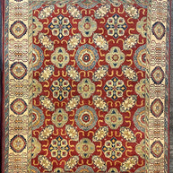 Tribal Kazak pure wool pile hand knotted Afghanistan 300x240cm