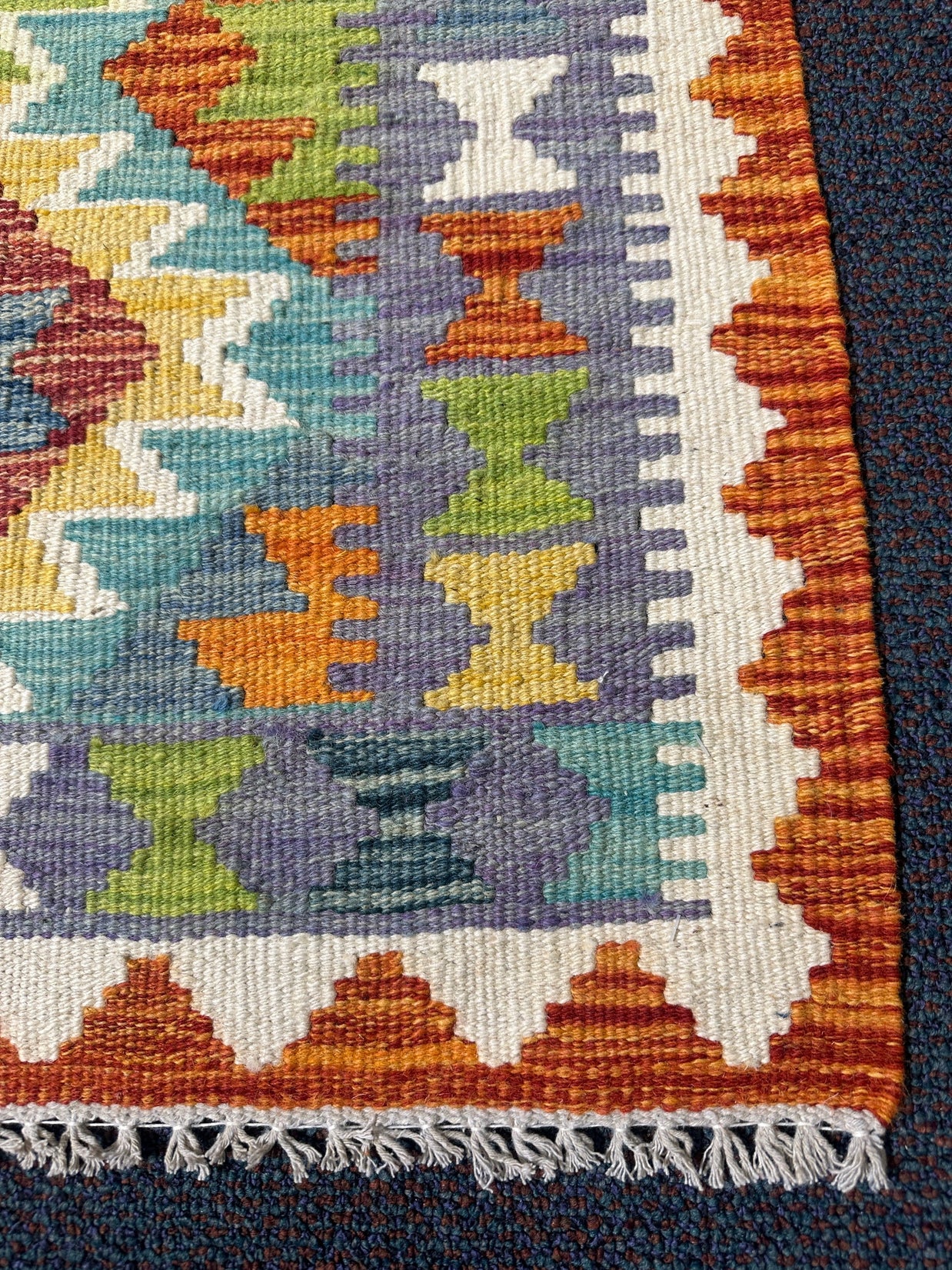 Chobi Kilim Rug - 80 cm x 63 cm