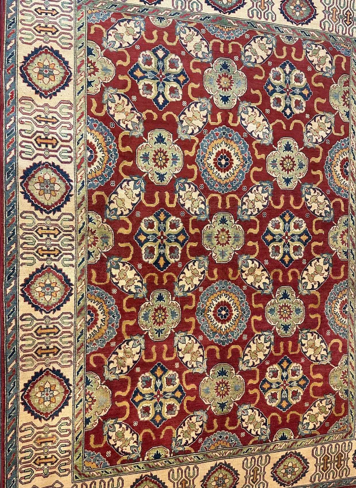 Tribal Kazak pure wool pile hand knotted Afghanistan 300x240cm