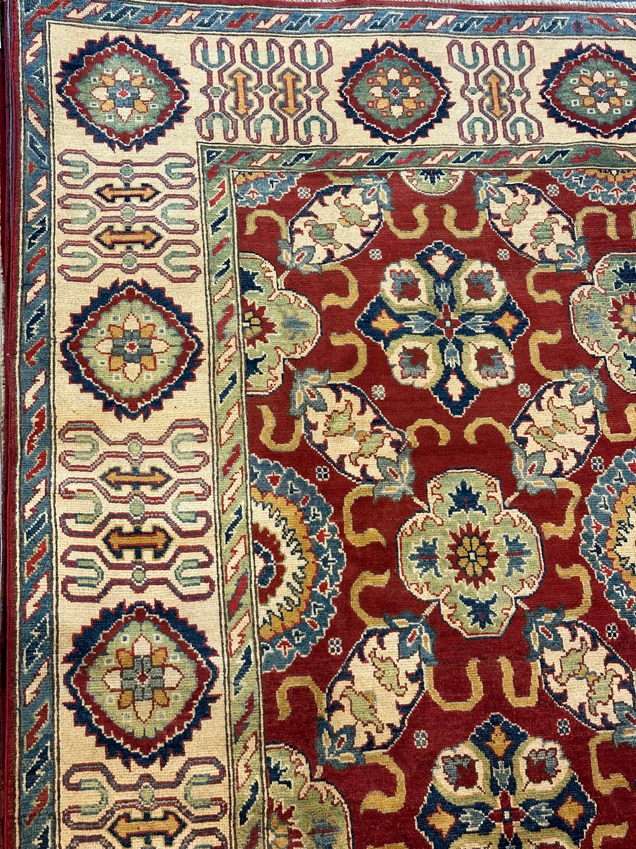Tribal Kazak pure wool pile hand knotted Afghanistan 300x240cm