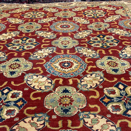 Tribal Kazak pure wool pile hand knotted Afghanistan 300x240cm
